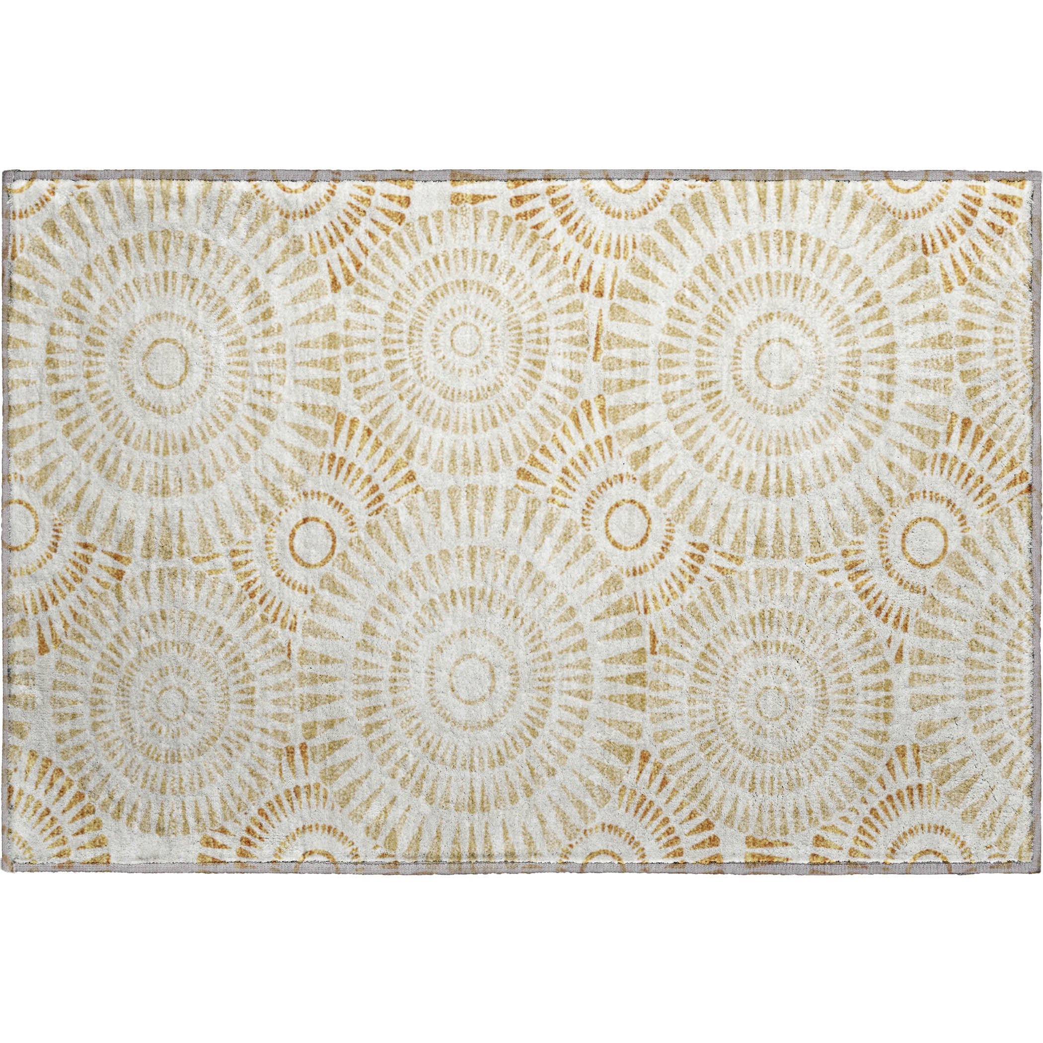 Oslo Machine Washable Transitional Gold Rug 1'8" x 2'6" #shape_Rectangle