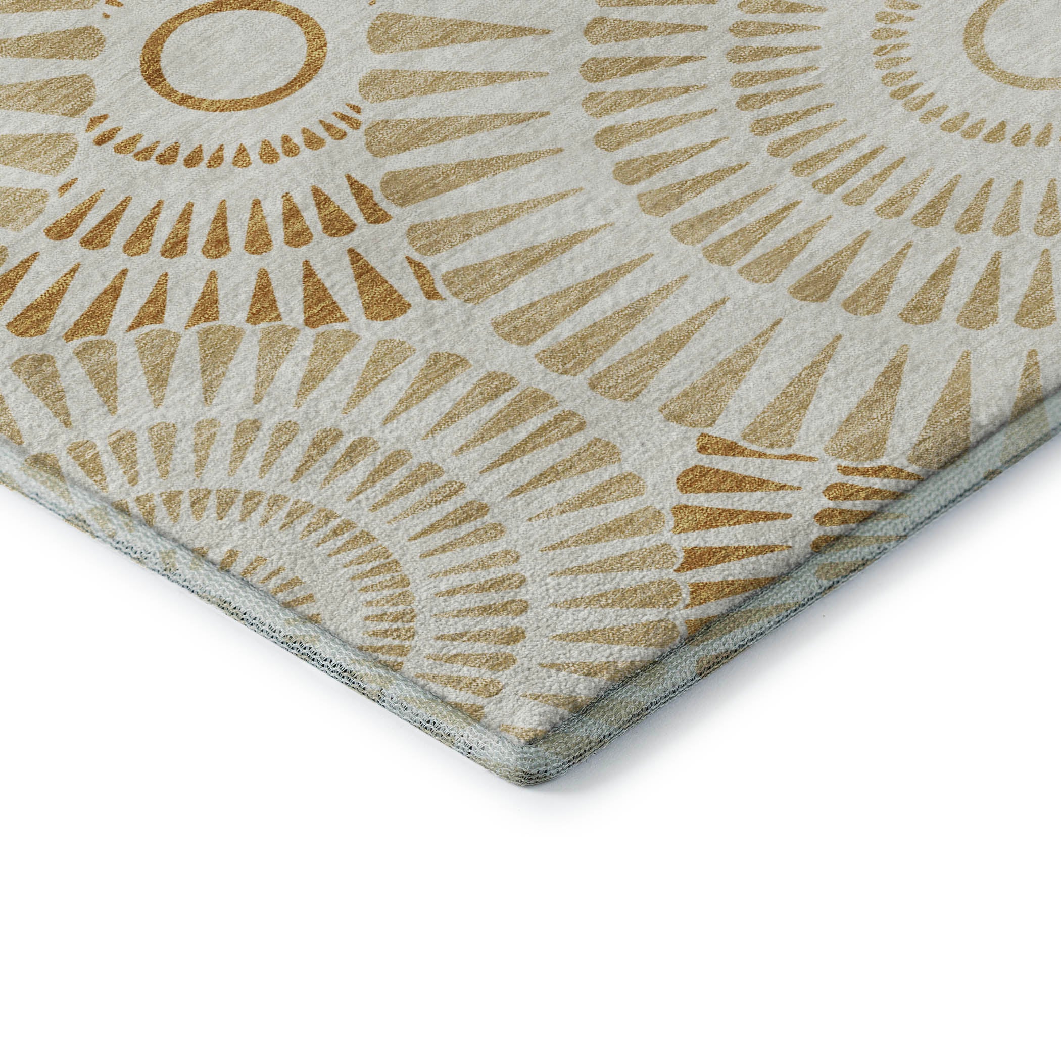 Oslo Machine Washable Transitional Gold Rug 1'8" x 2'6" #shape_Rectangle