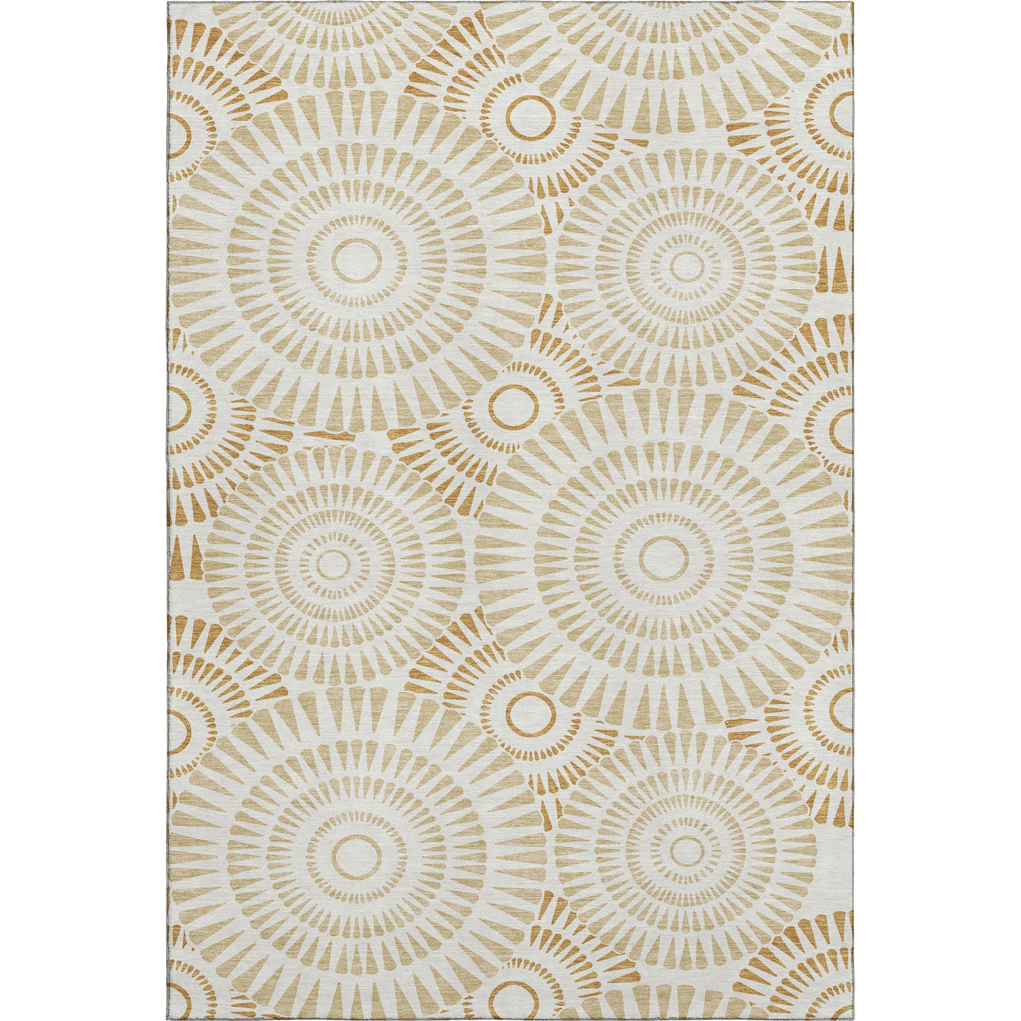Oslo Machine Washable Transitional Gold Rug 2'6" x 3'10" #shape_Rectangle