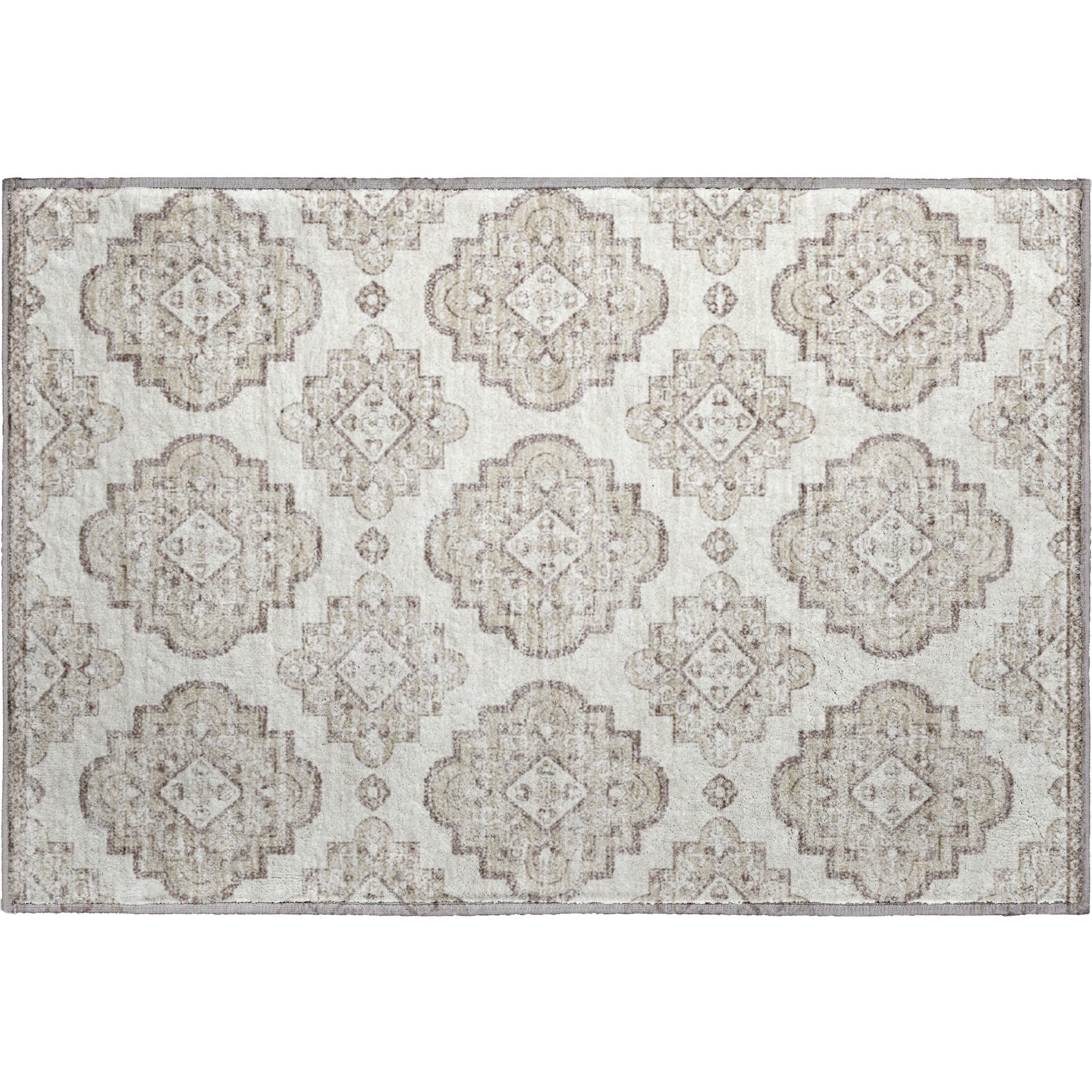 Vienna Machine Washable Transitional Ivory Rug 1'8" x 2'6" #shape_Rectangle