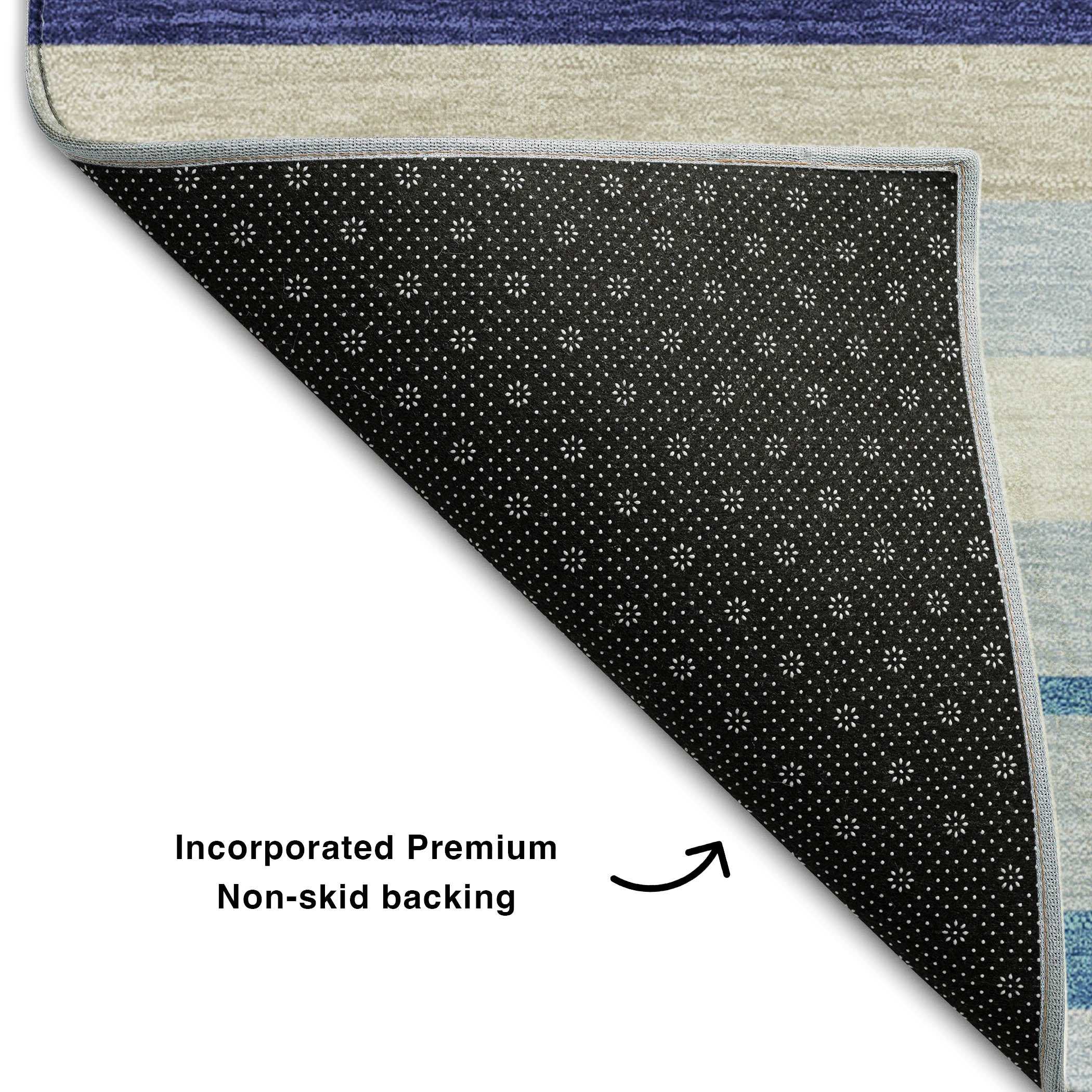 Bangkok Machine Washable Transitional Blue Rug 1'8" x 2'6" #shape_Rectangle