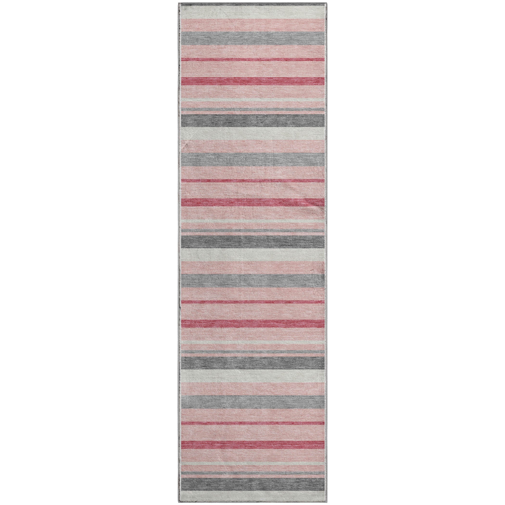 Bangkok Machine Washable Transitional Pink Rug 2'3" x 7'6" #shape_Runner