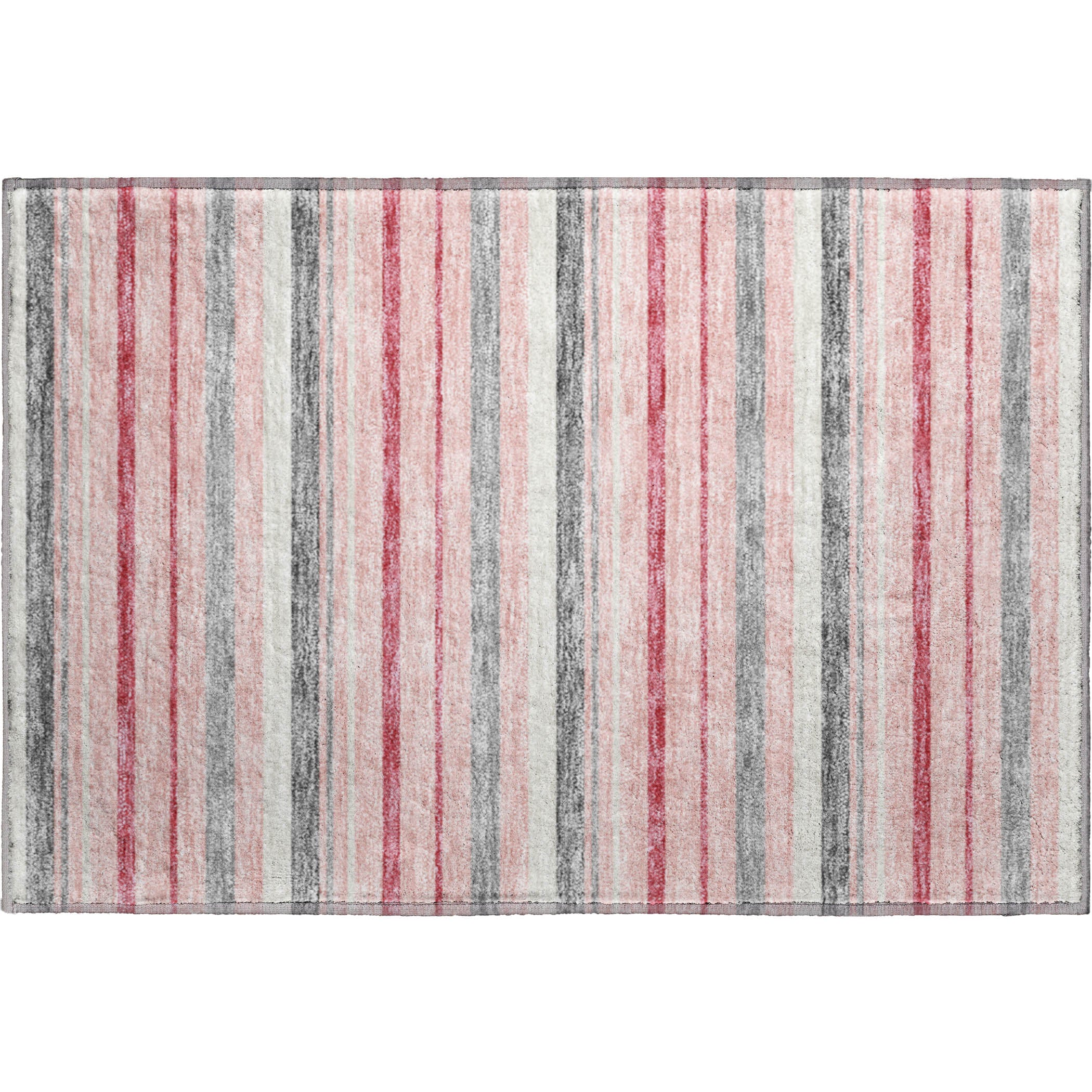 Bangkok Machine Washable Transitional Pink Rug 1'8" x 2'6" #shape_Rectangle
