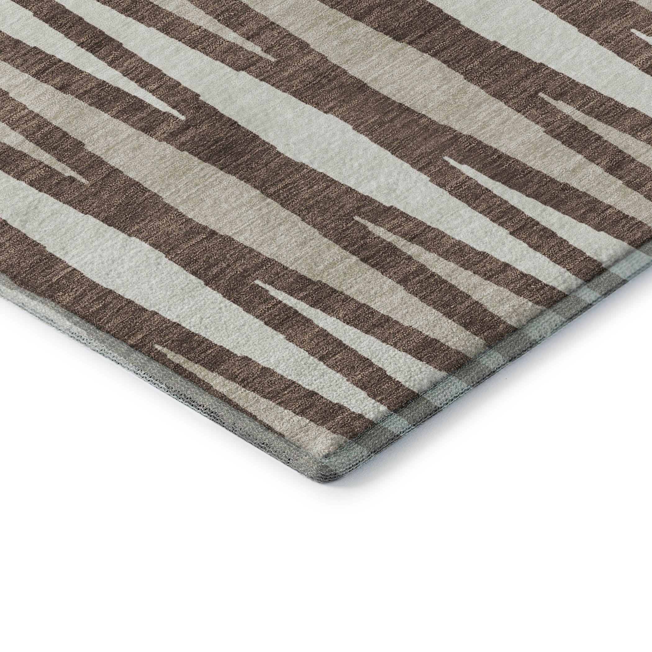 Zanzibar Machine Washable Transitional Brown Rug 1'8" x 2'6" #shape_Rectangle