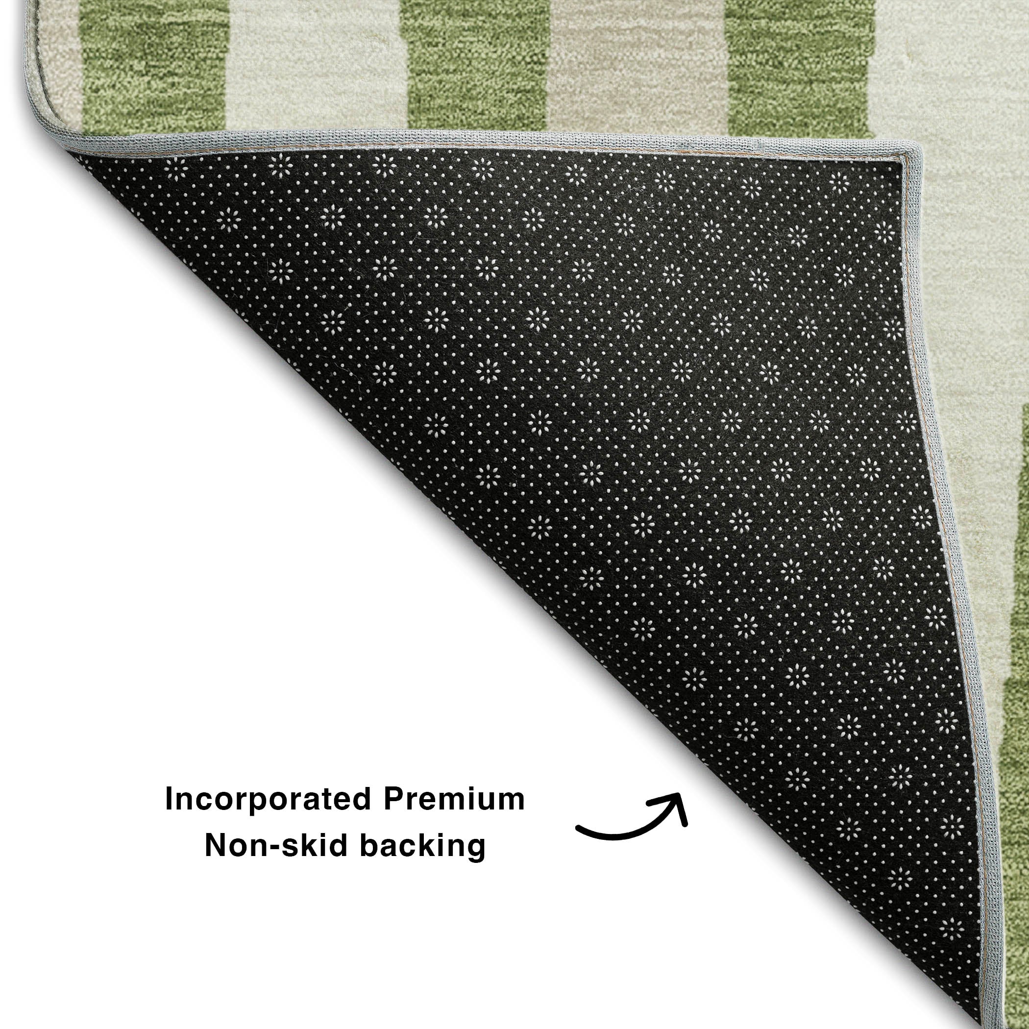 Zanzibar Machine Washable Transitional Green Rug 1'8" x 2'6" #shape_Rectangle