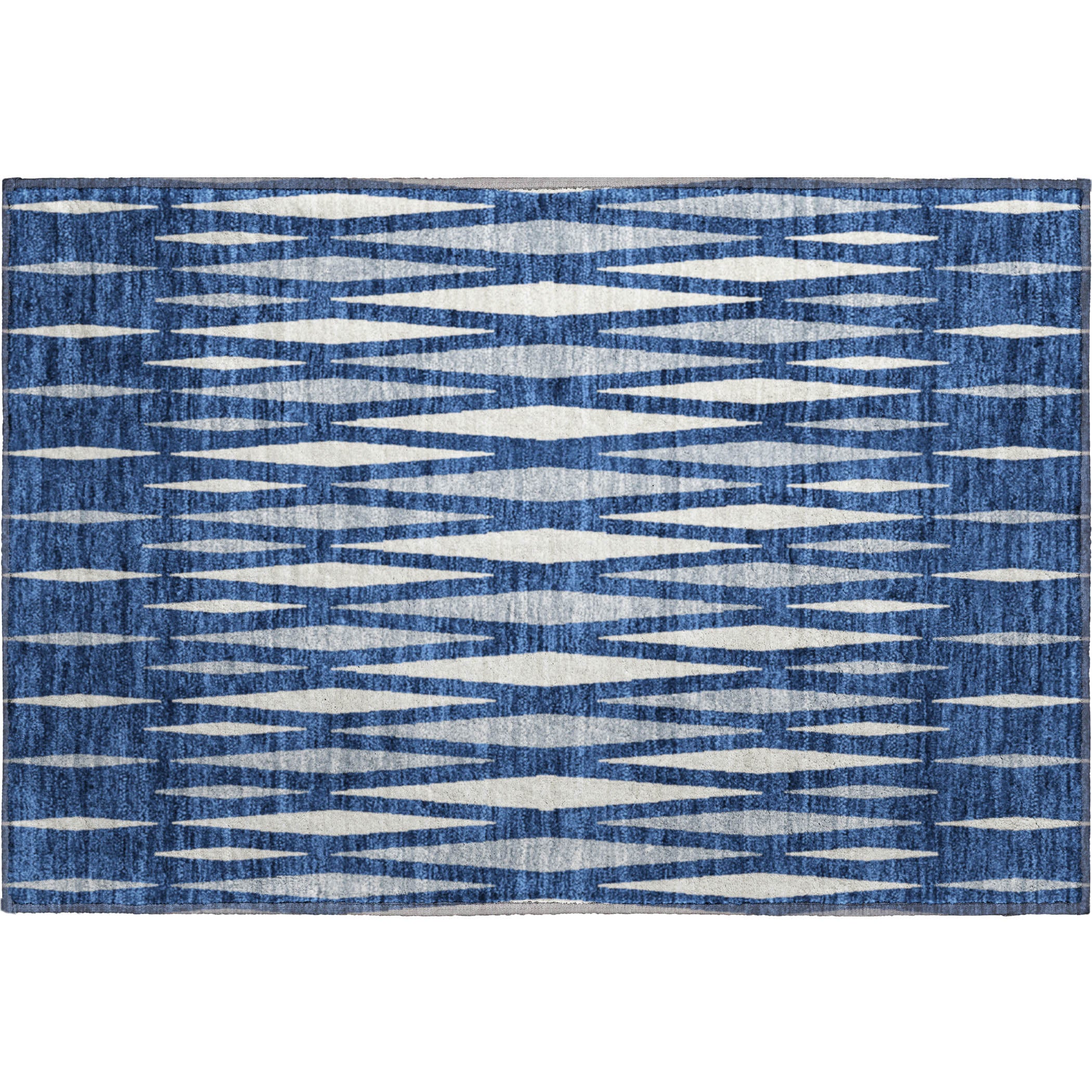 Zanzibar Machine Washable Transitional Navy Blue Rug 1'8" x 2'6" #shape_Rectangle