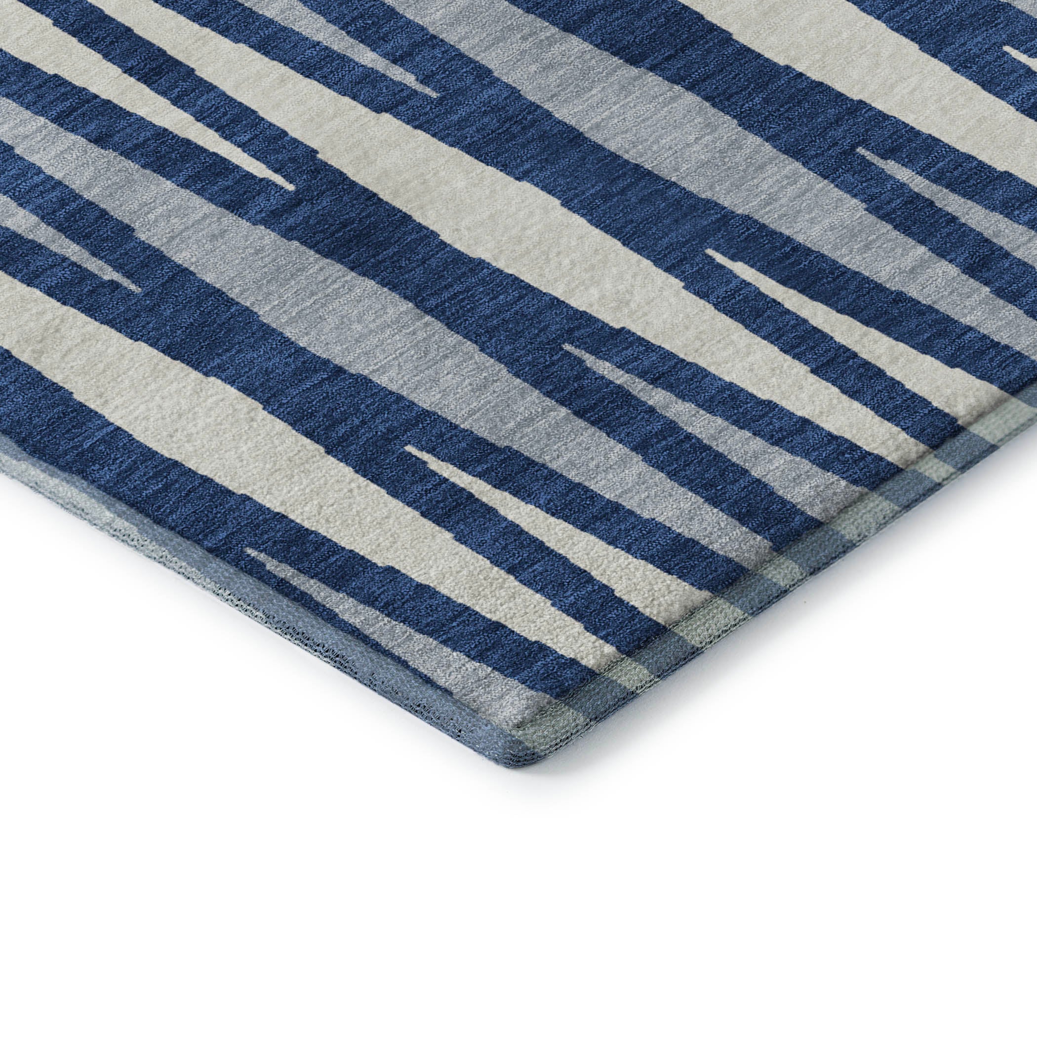 Zanzibar Machine Washable Transitional Navy Blue Rug 1'8" x 2'6" #shape_Rectangle