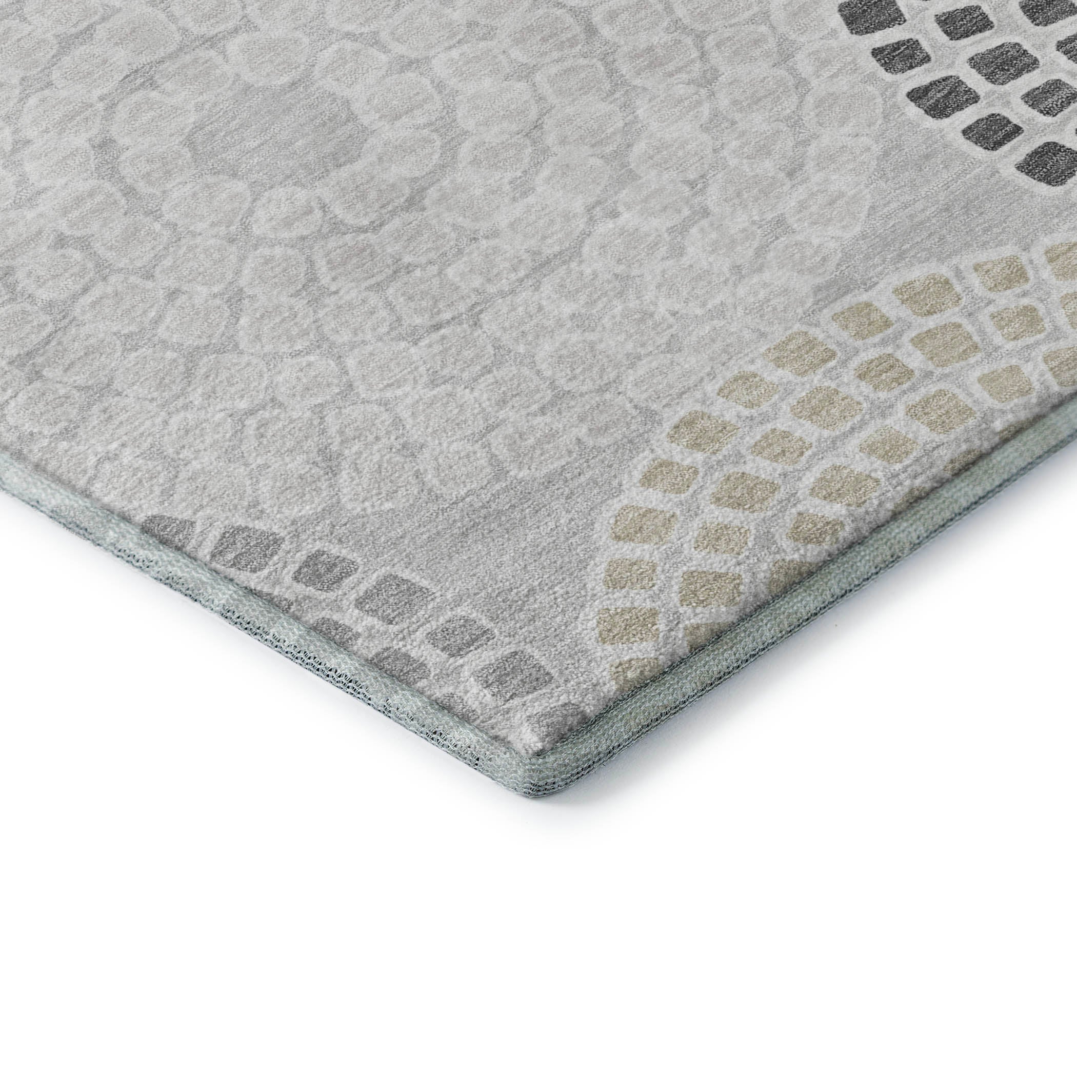 Colombo Machine Washable Transitional Gray Rug 1'8" x 2'6" #shape_Rectangle