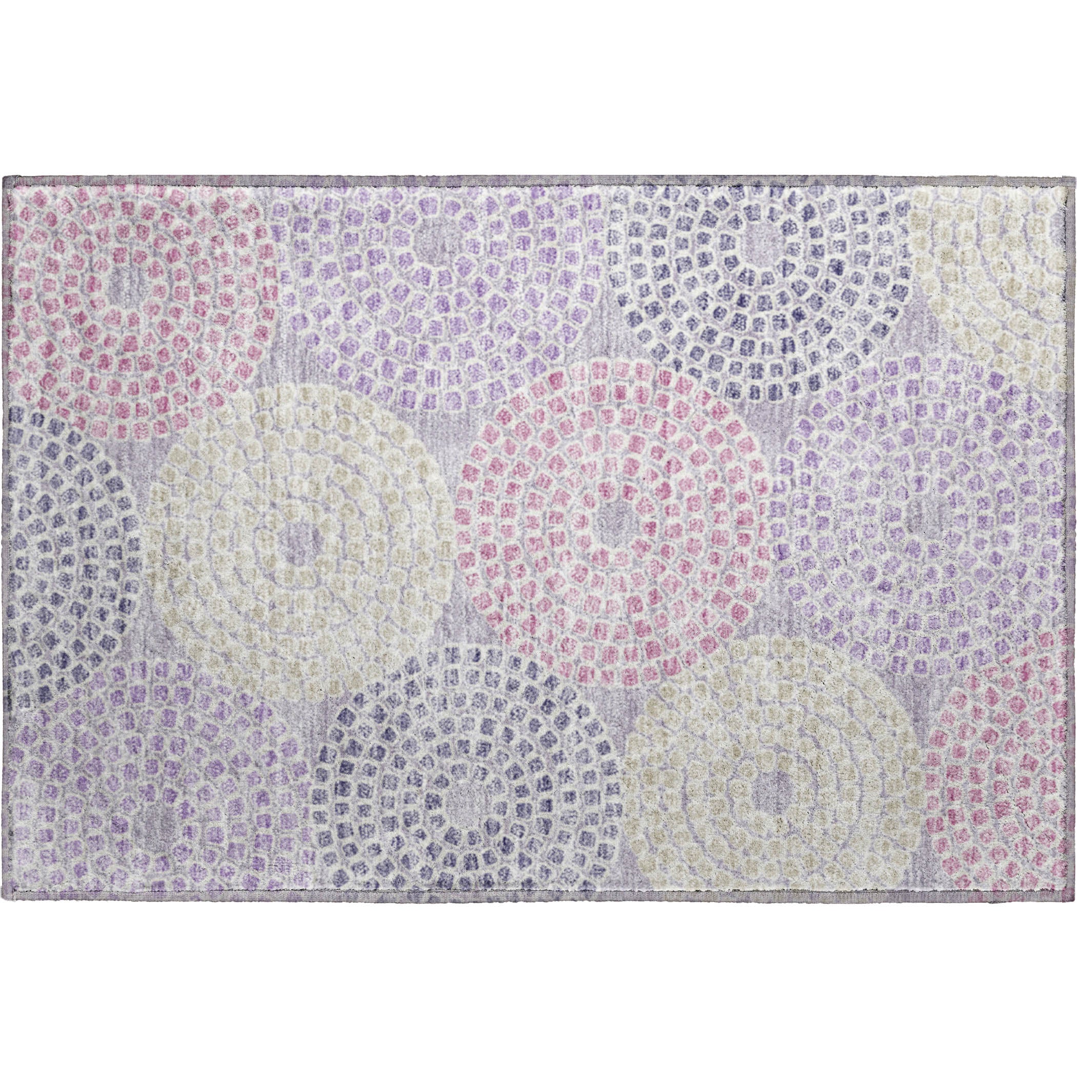 Colombo Machine Washable Transitional Lavender Purple Rug 1'8" x 2'6" #shape_Rectangle