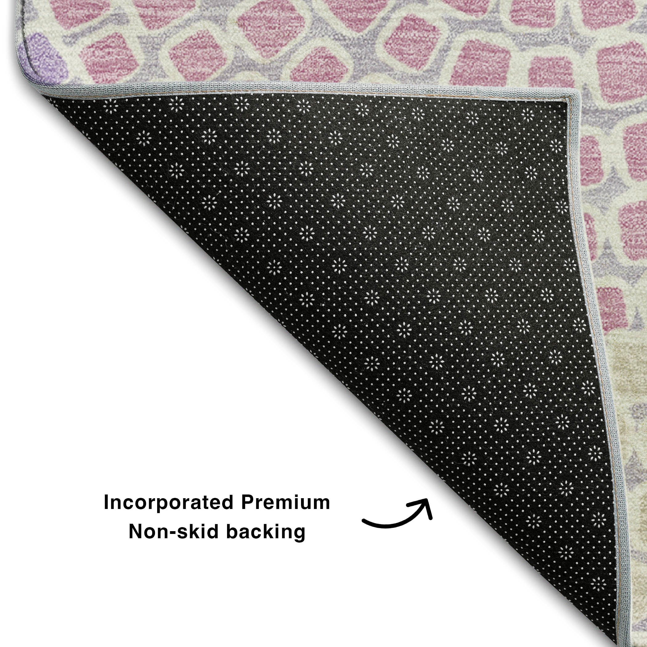 Colombo Machine Washable Transitional Lavender Purple Rug 1'8" x 2'6" #shape_Rectangle