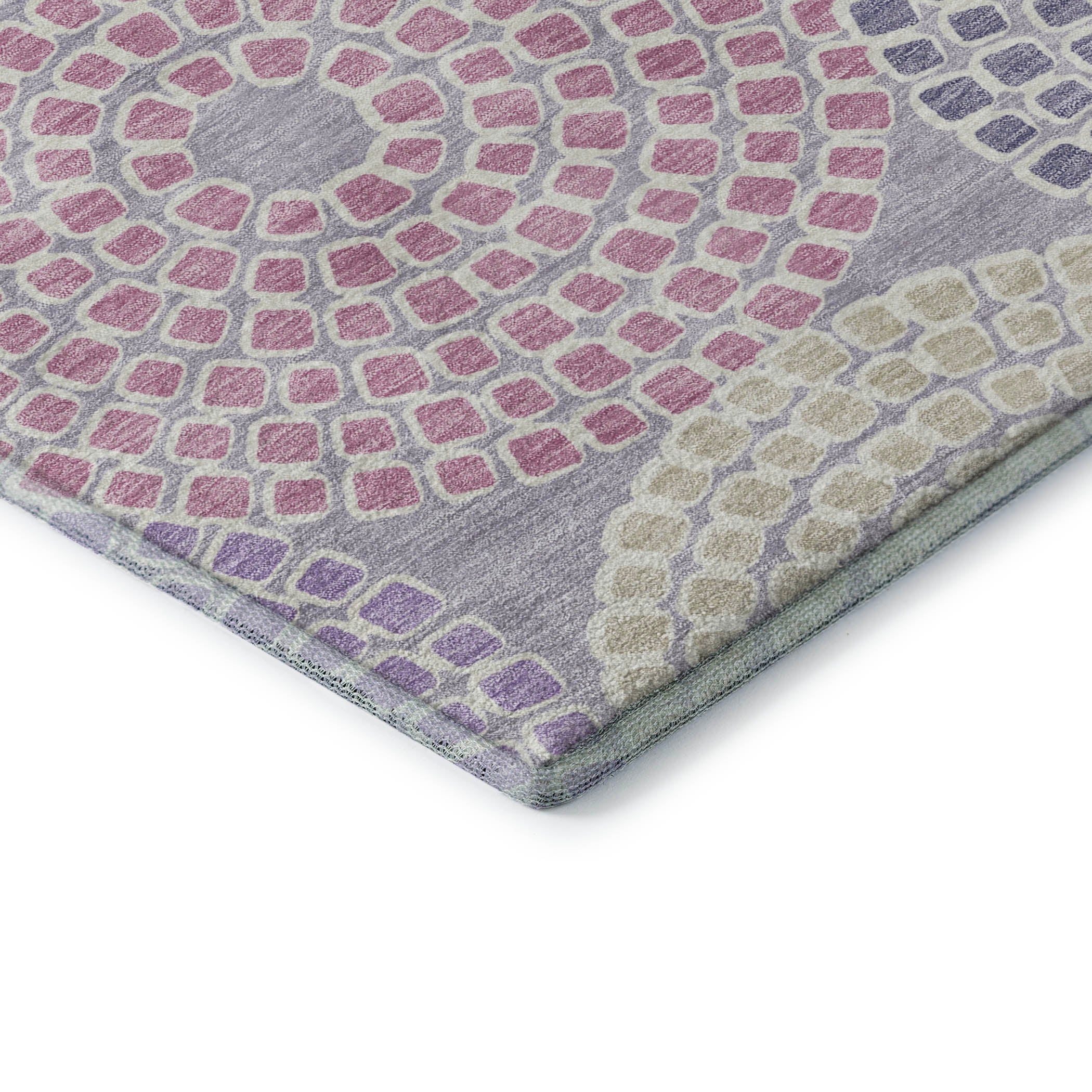 Colombo Machine Washable Transitional Lavender Purple Rug 1'8" x 2'6" #shape_Rectangle