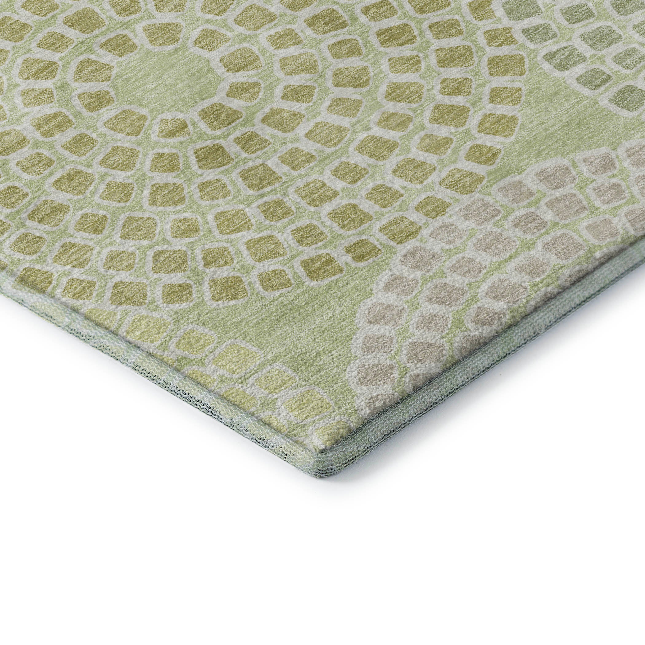 Colombo Machine Washable Transitional Mint Green Rug 1'8" x 2'6" #shape_Rectangle
