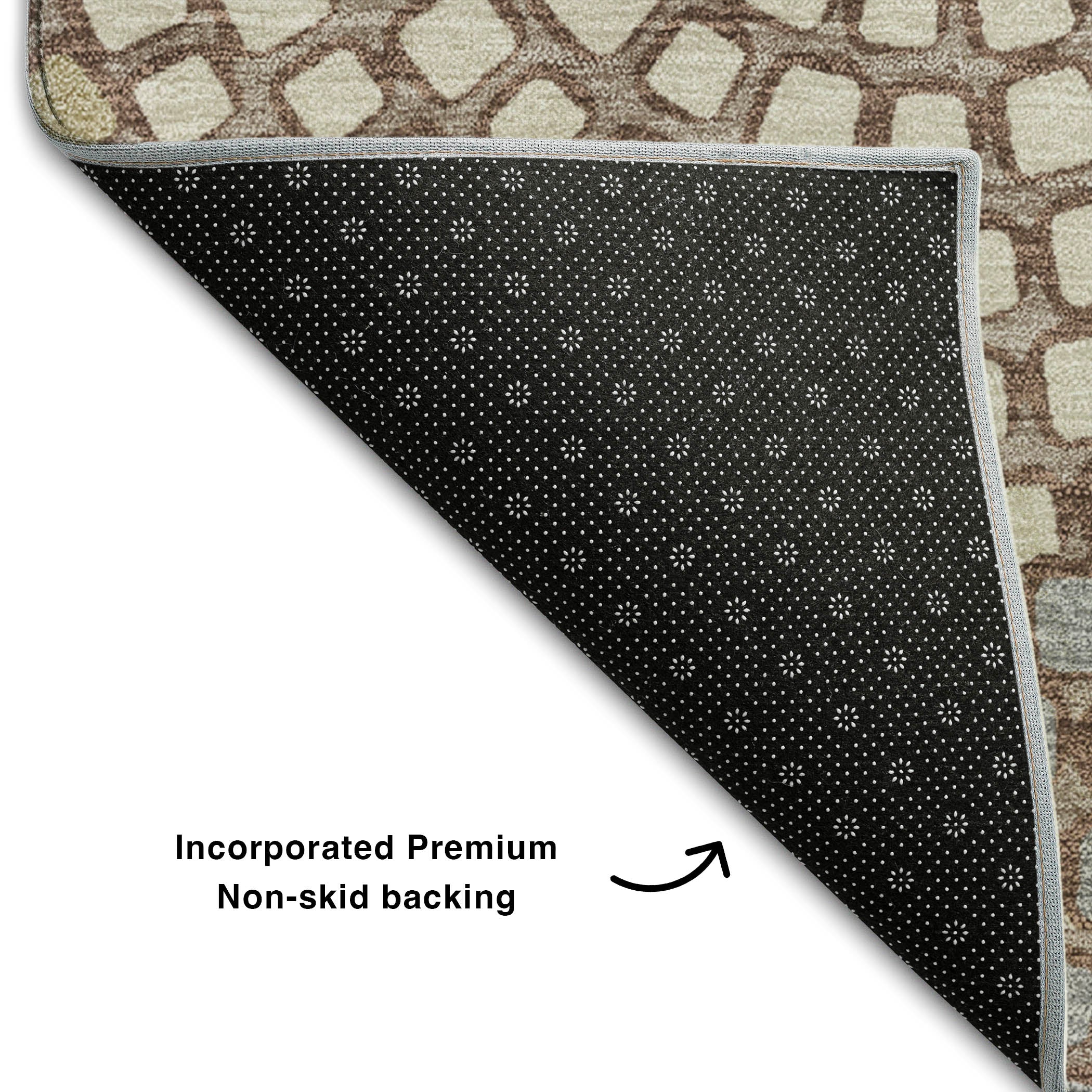Colombo Machine Washable Transitional Taupe Brown Rug 1'8" x 2'6" #shape_Rectangle