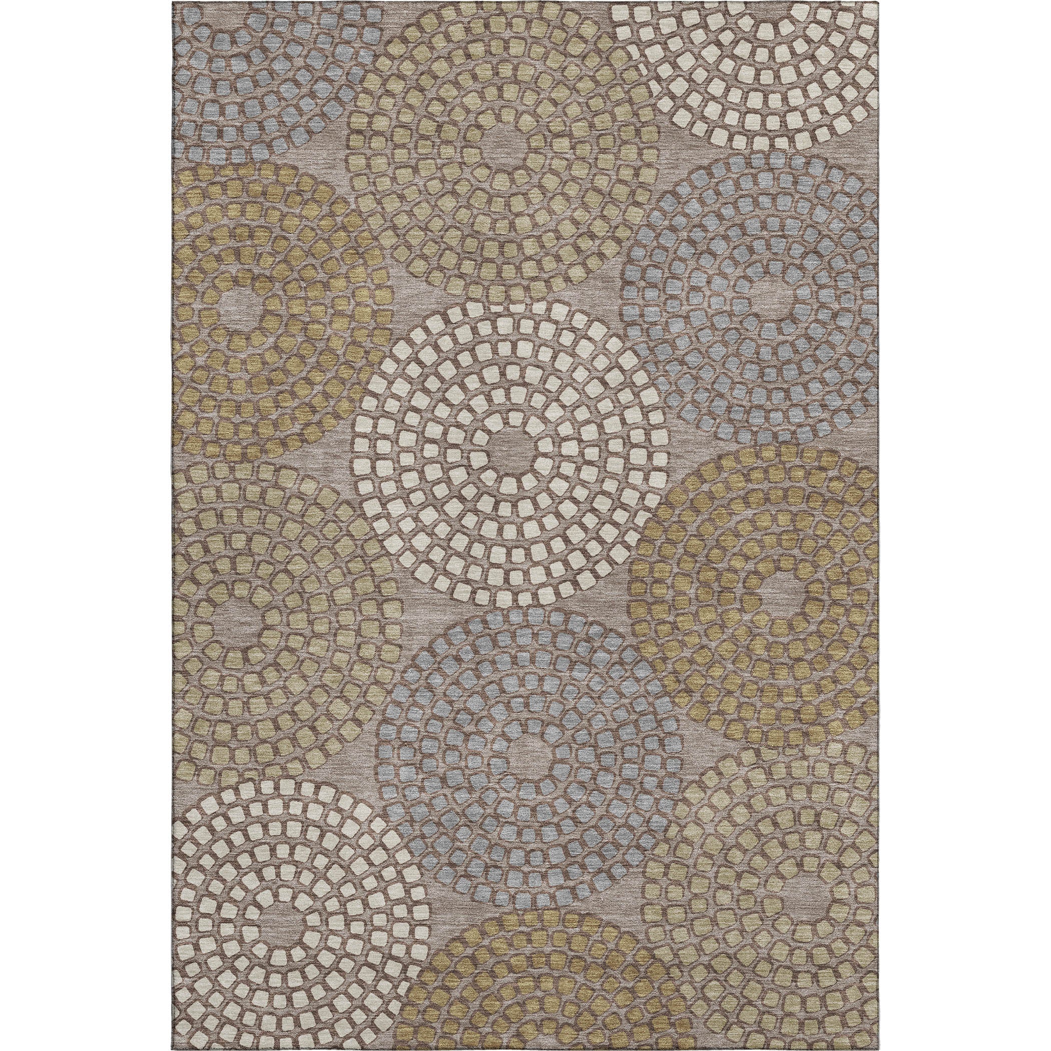 Colombo Machine Washable Transitional Taupe Brown Rug 2'6" x 3'10" #shape_Rectangle