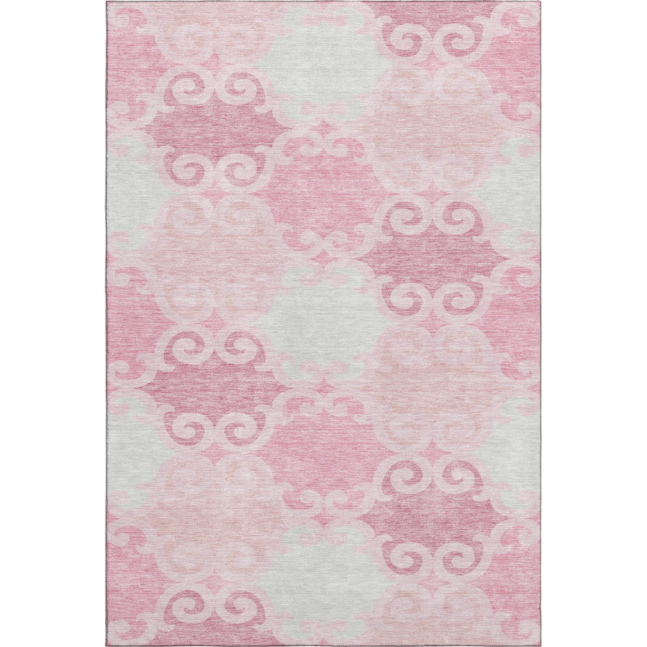 Nairobi Machine Washable Transitional Pink Rug 2'6" x 3'10" #shape_Rectangle