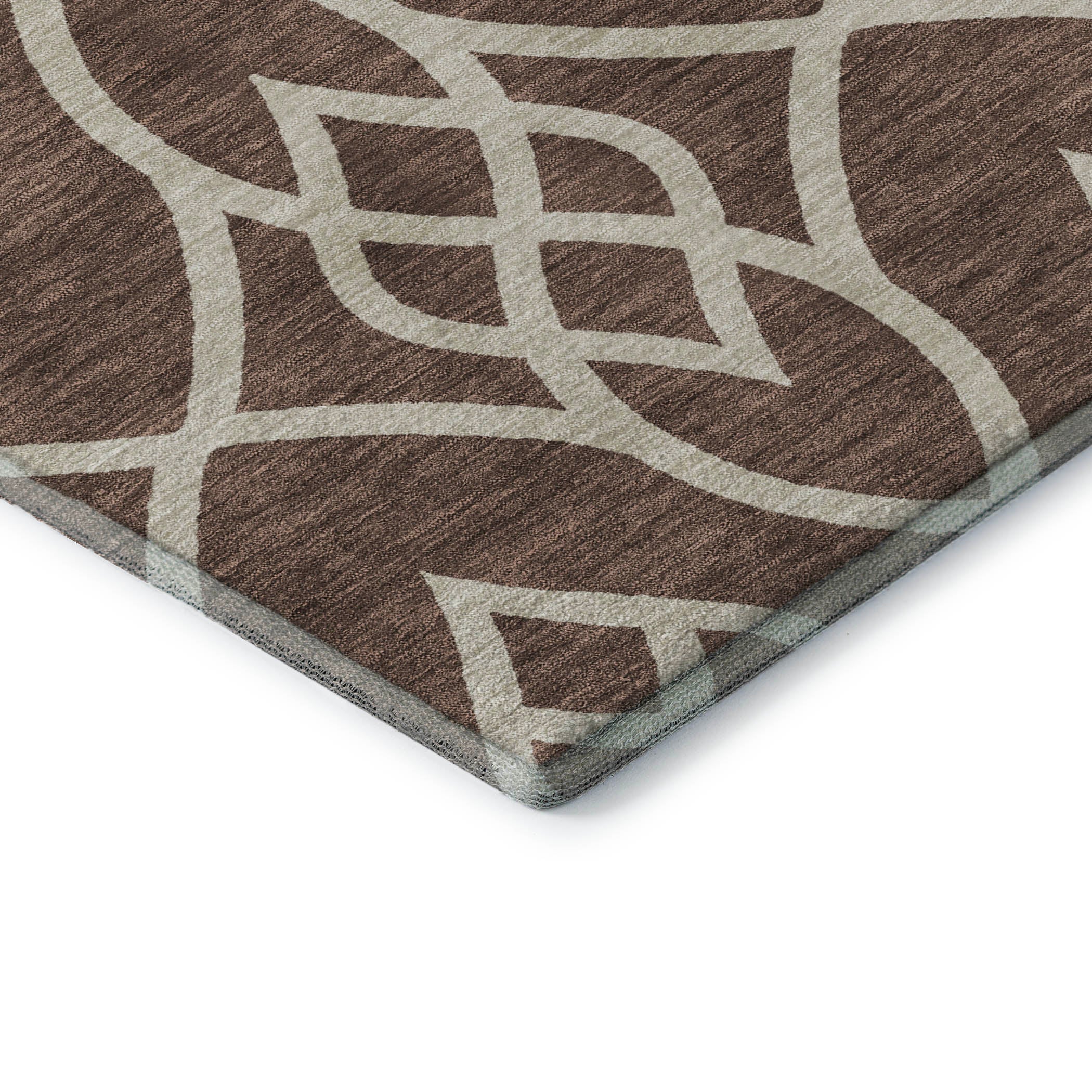 Jaipur Machine Washable Transitional Chocolate Brown Rug 1'8" x 2'6" #shape_Rectangle