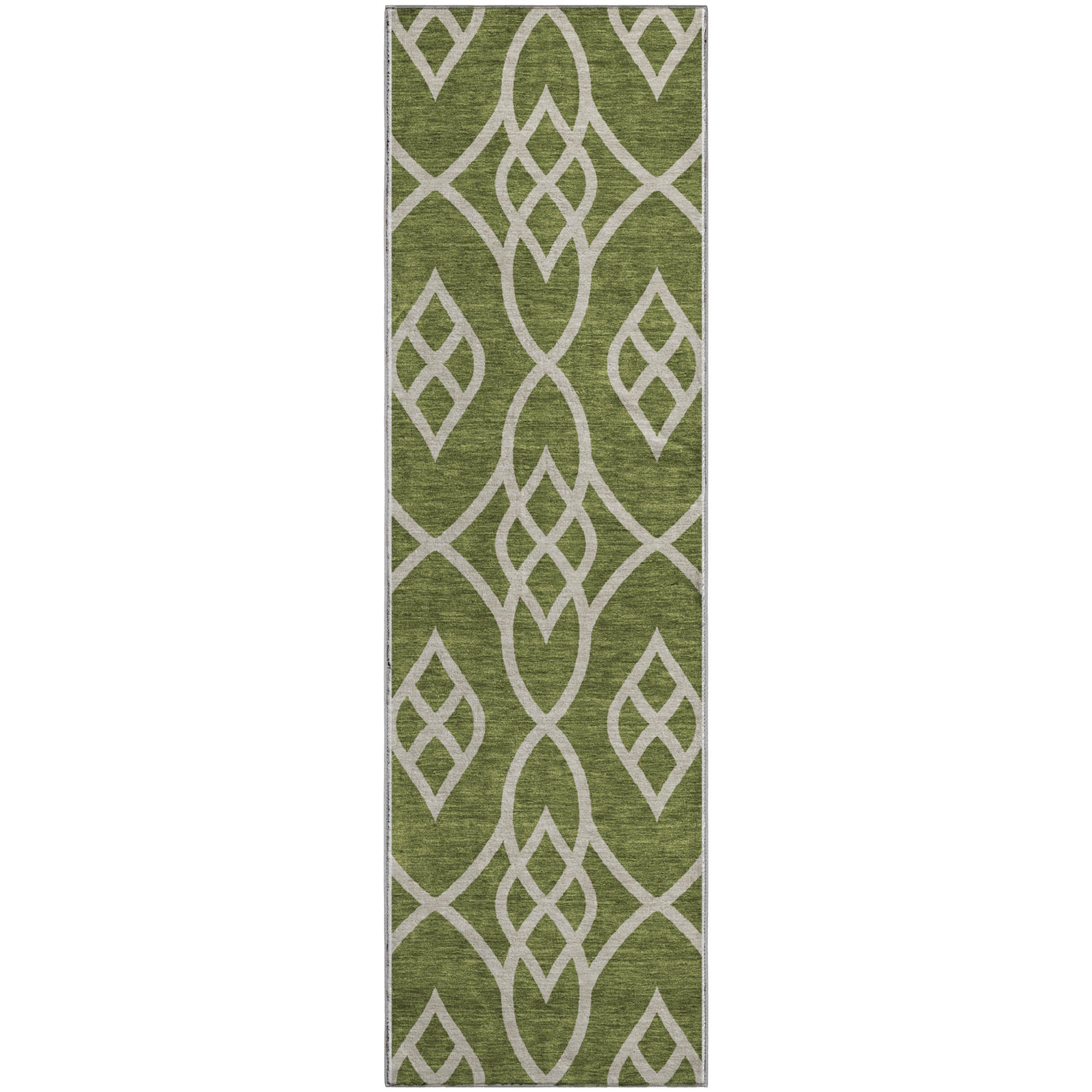 Jaipur Machine Washable Transitional Olive Green Rug 2'3" x 7'6" #shape_Runner