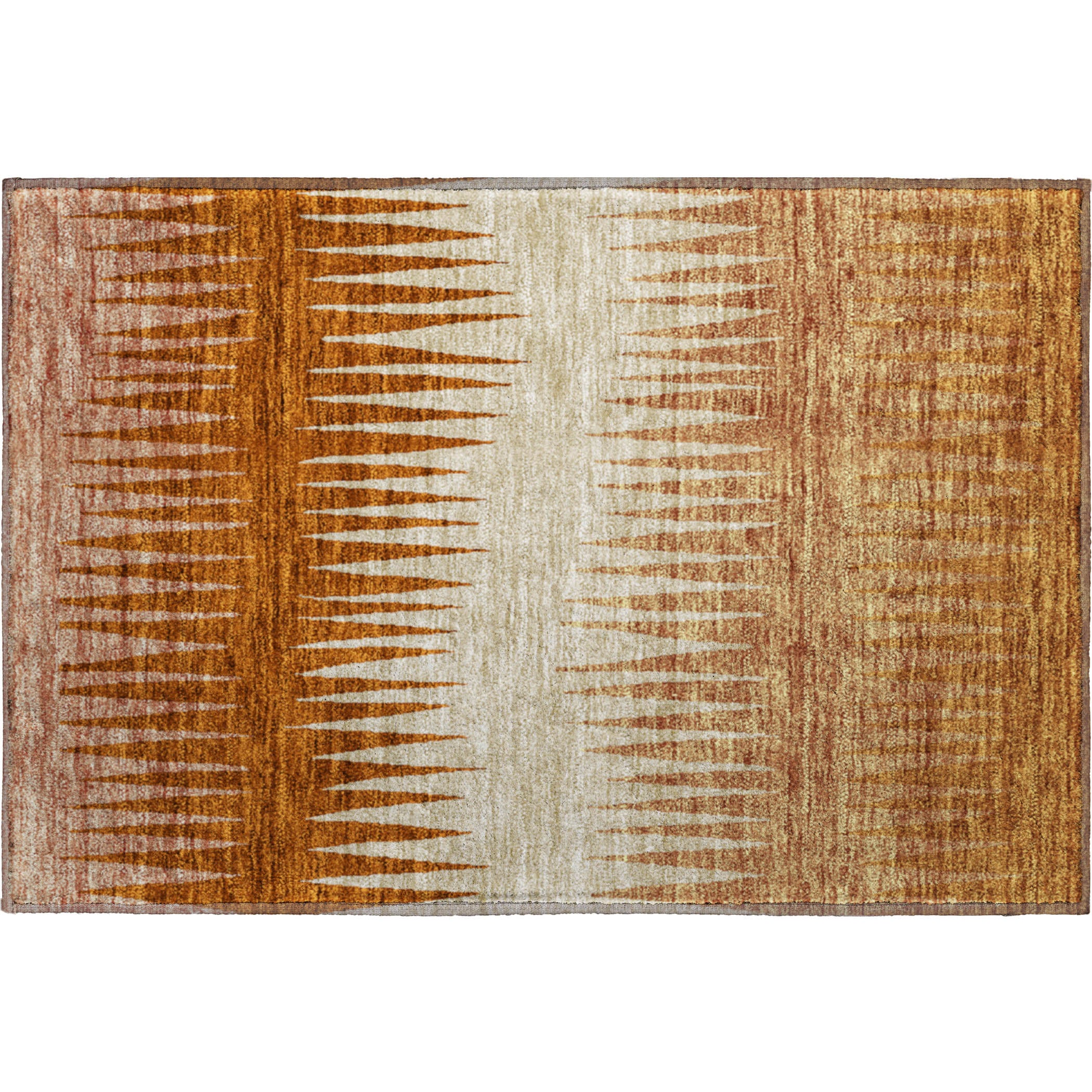 Oaxaca Machine Washable Transitional Copper Orange Rug 1'8" x 2'6" #shape_Rectangle