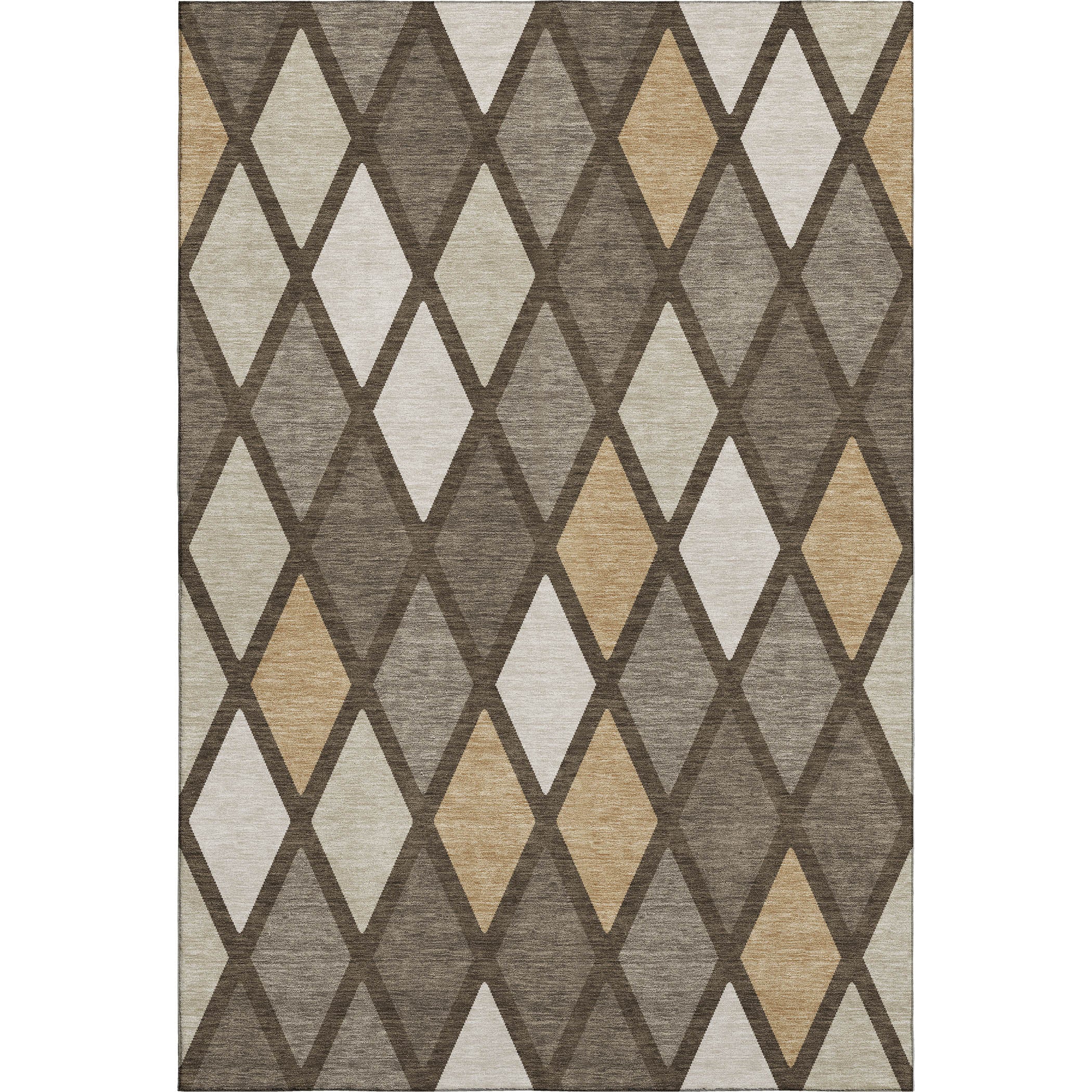 Queenstown Machine Washable Transitional Brown Rug 2'6" x 3'10" #shape_Rectangle