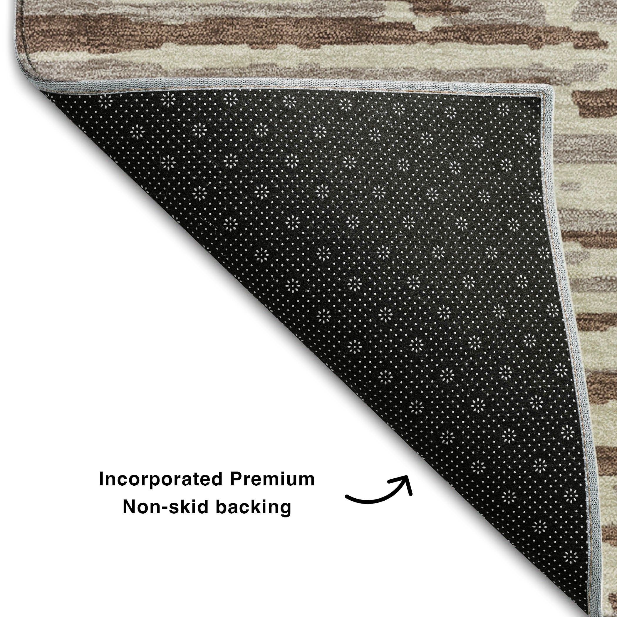 Chiang Mai Machine Washable Transitional Brown Rug 1'8" x 2'6" #shape_Rectangle