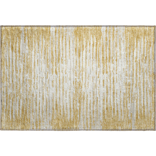 Chiang Mai Machine Washable Transitional Gold Rug 1'8" x 2'6"