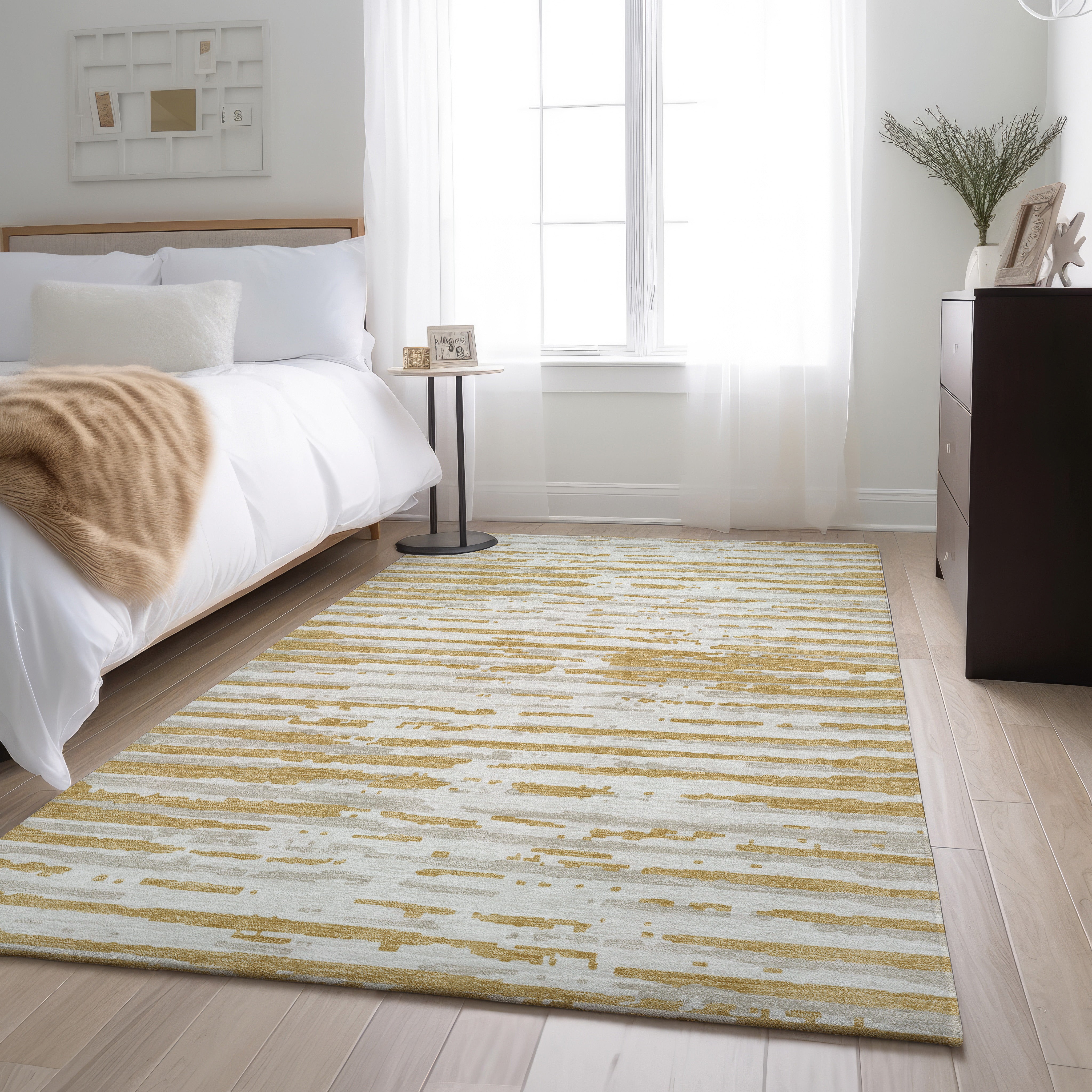 Chiang Mai Machine Washable Transitional Gold Rug 2'6" x 3'10" #shape_Rectangle
