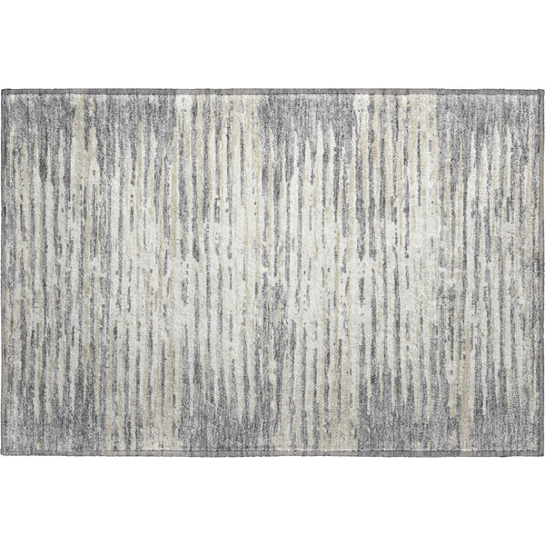 Chiang Mai Machine Washable Transitional Gray Rug 1'8" x 2'6"