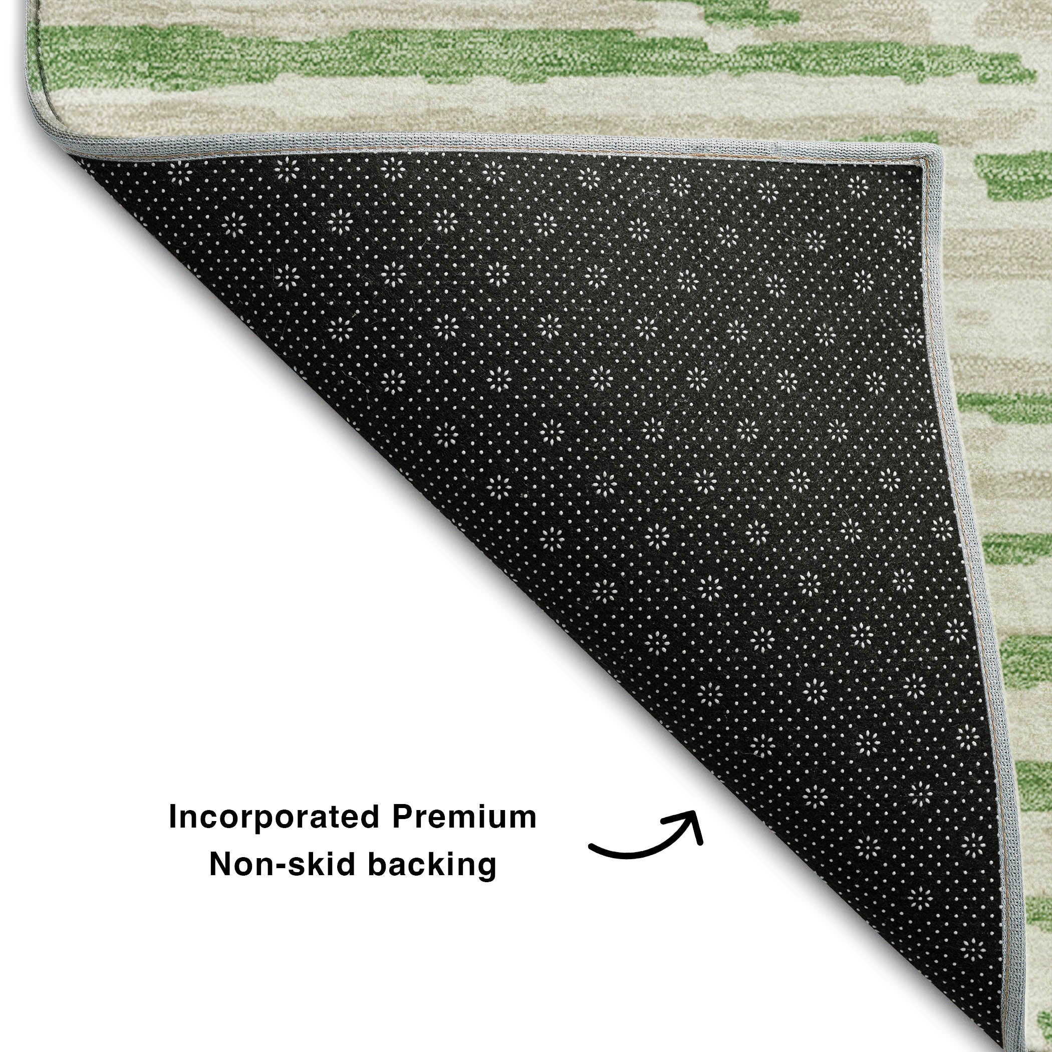 Chiang Mai Machine Washable Transitional Green Rug 1'8" x 2'6" #shape_Rectangle