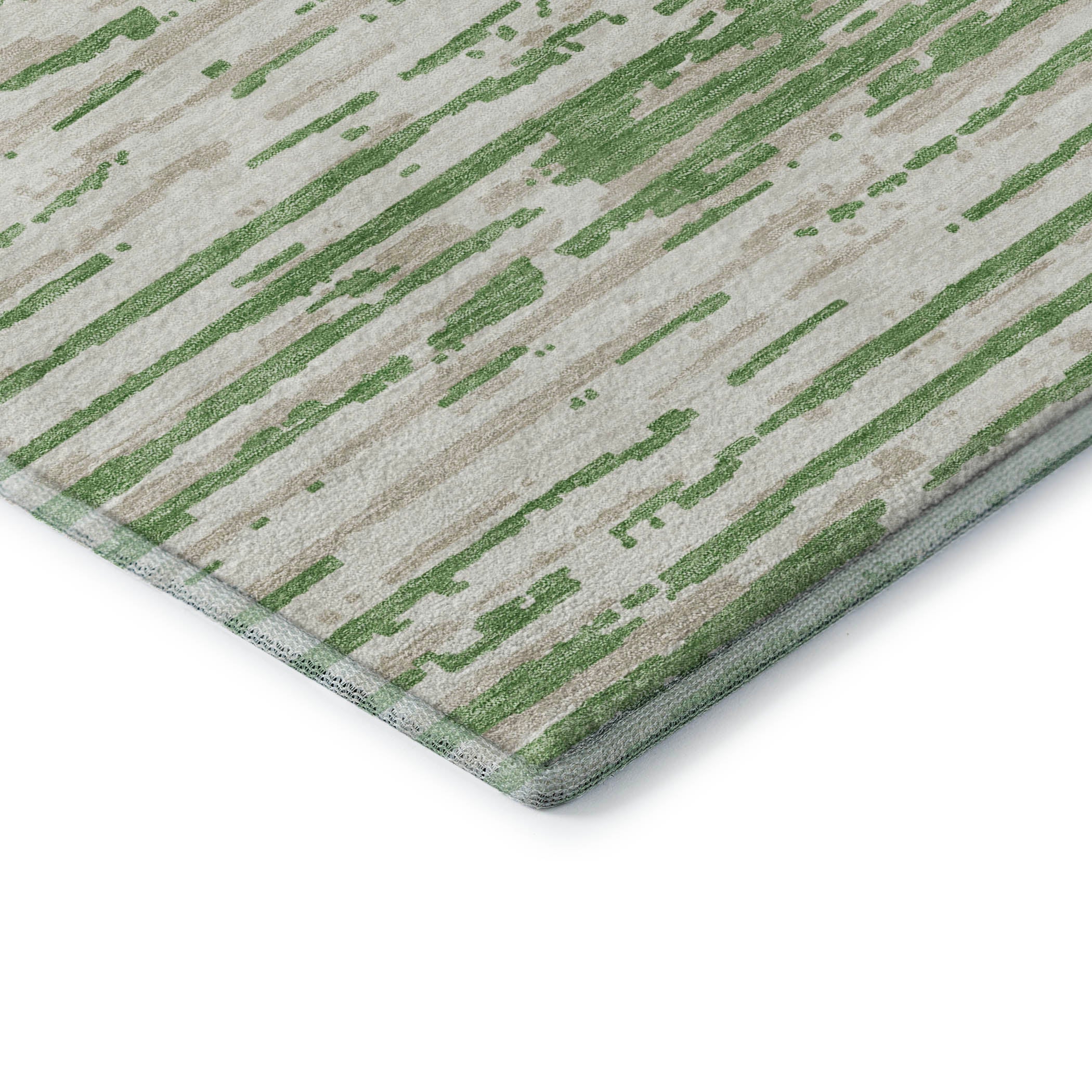 Chiang Mai Machine Washable Transitional Green Rug 1'8" x 2'6" #shape_Rectangle