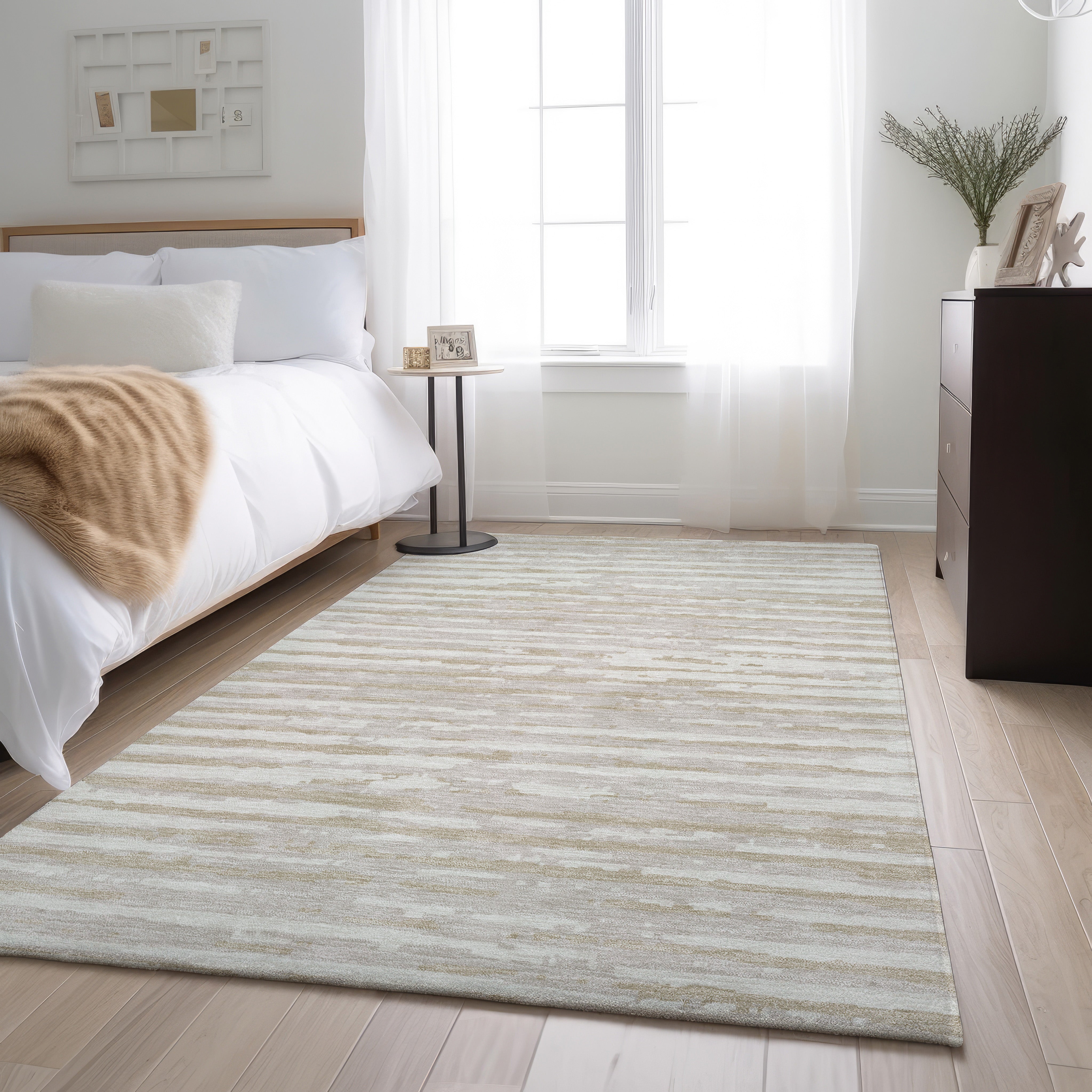 Chiang Mai Machine Washable Transitional Ivory Rug 2'6" x 3'10" #shape_Rectangle