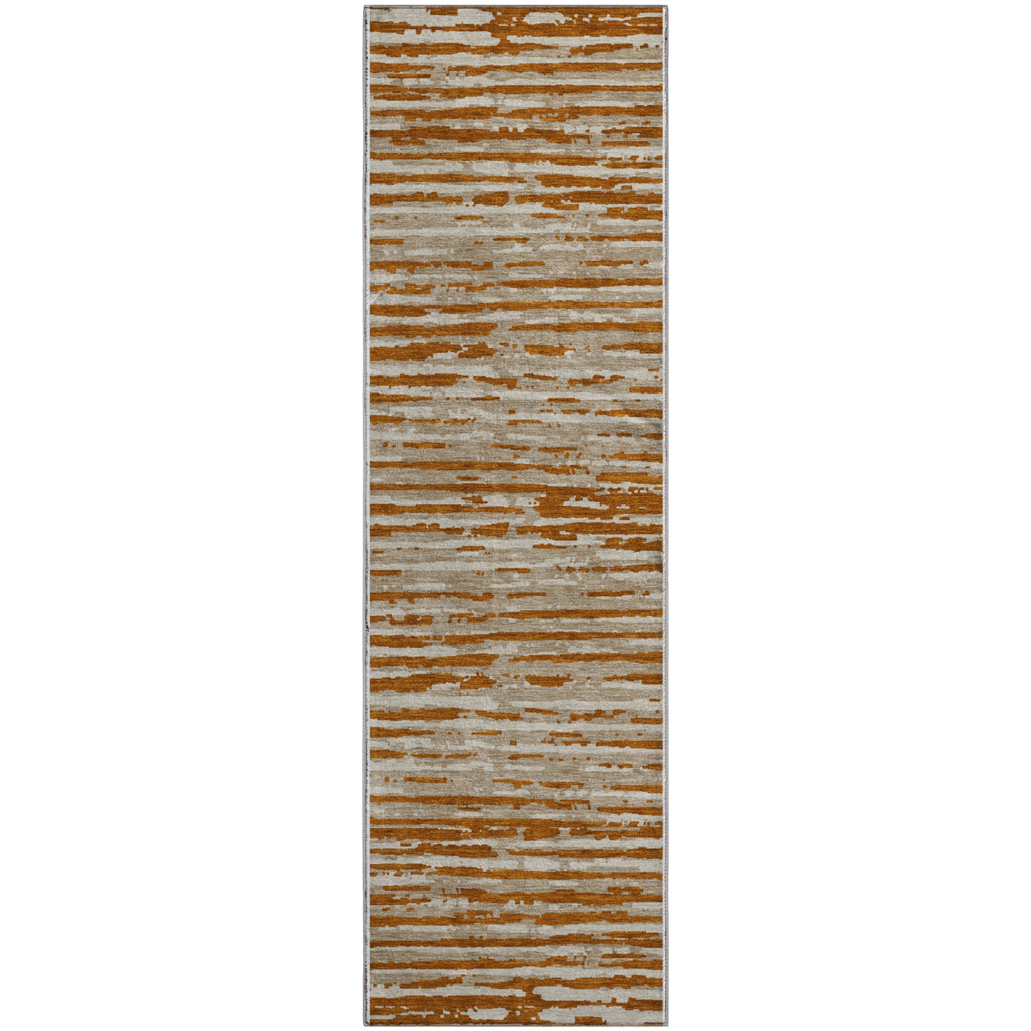 Chiang Mai Machine Washable Transitional Paprika Orange Rug 2'3" x 7'6" #shape_Runner