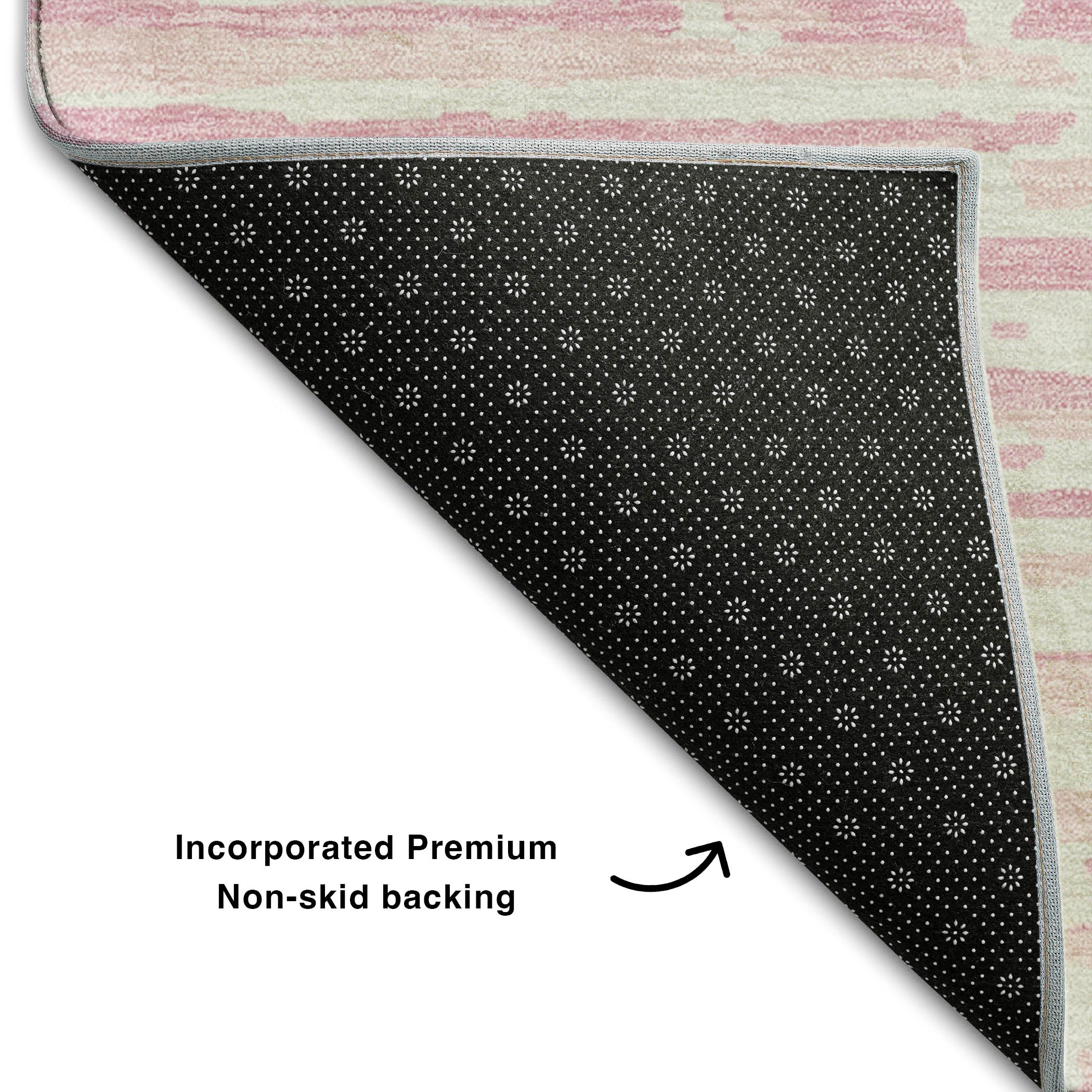 Chiang Mai Machine Washable Transitional Pink Rug 1'8" x 2'6" #shape_Rectangle