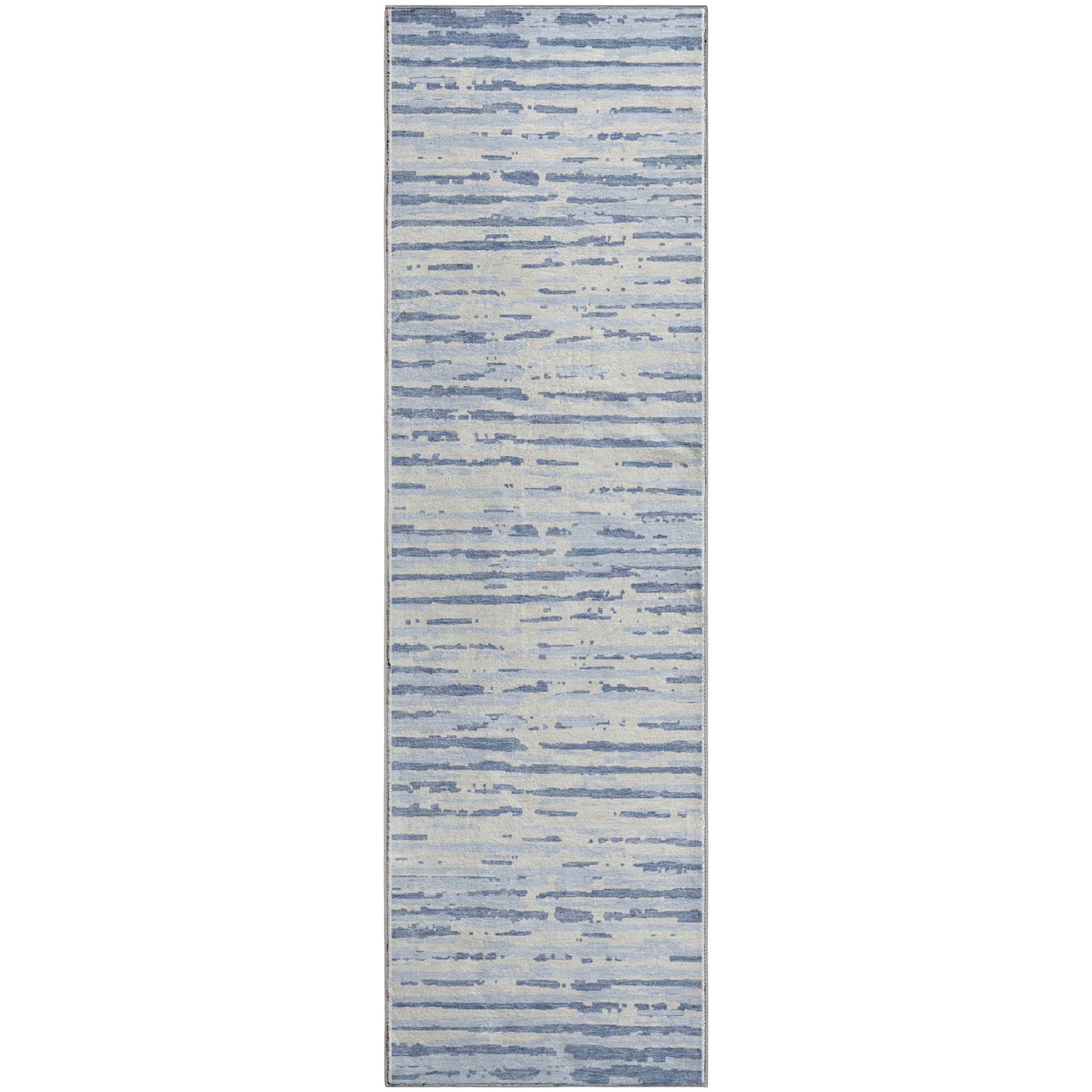 Chiang Mai Machine Washable Transitional Sky Blue Rug 2'3" x 7'6" #shape_Runner