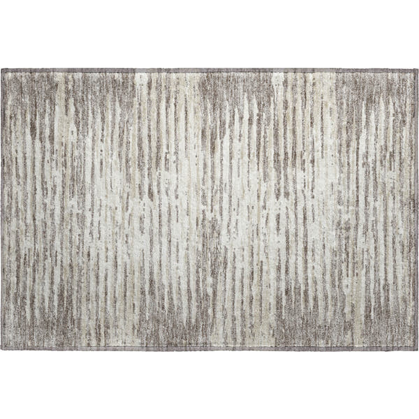 Chiang Mai Machine Washable Transitional Taupe Brown Rug 1'8" x 2'6"