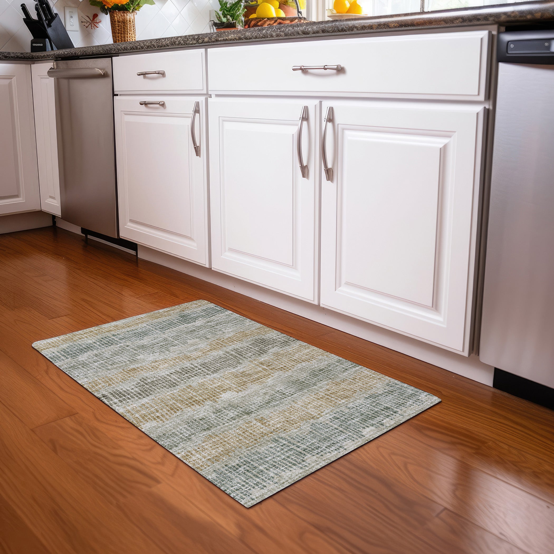 Lima Machine Washable Transitional Beige Brown Rug 1'8" x 2'6" #shape_Rectangle