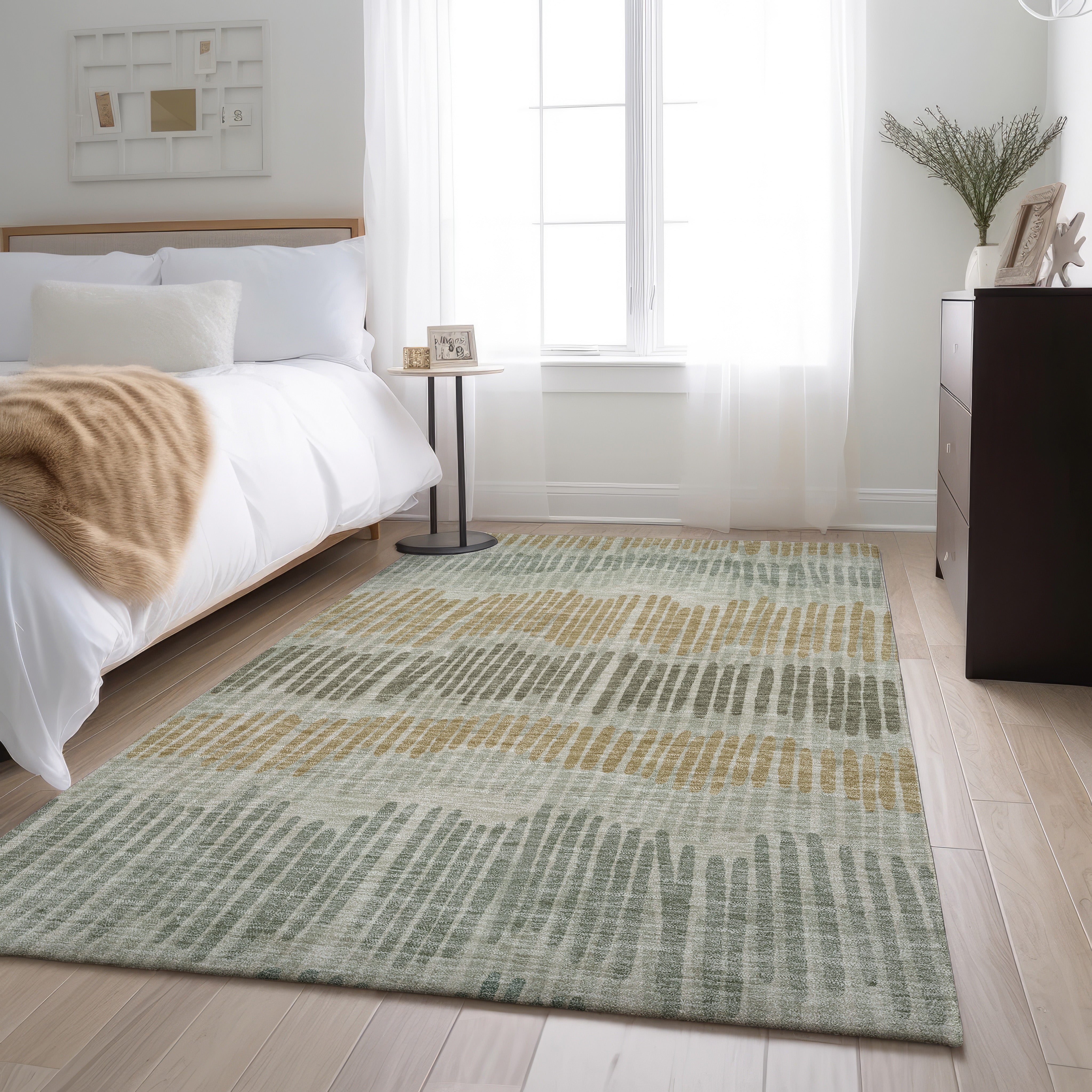 Lima Machine Washable Transitional Beige Brown Rug 2'6" x 3'10" #shape_Rectangle
