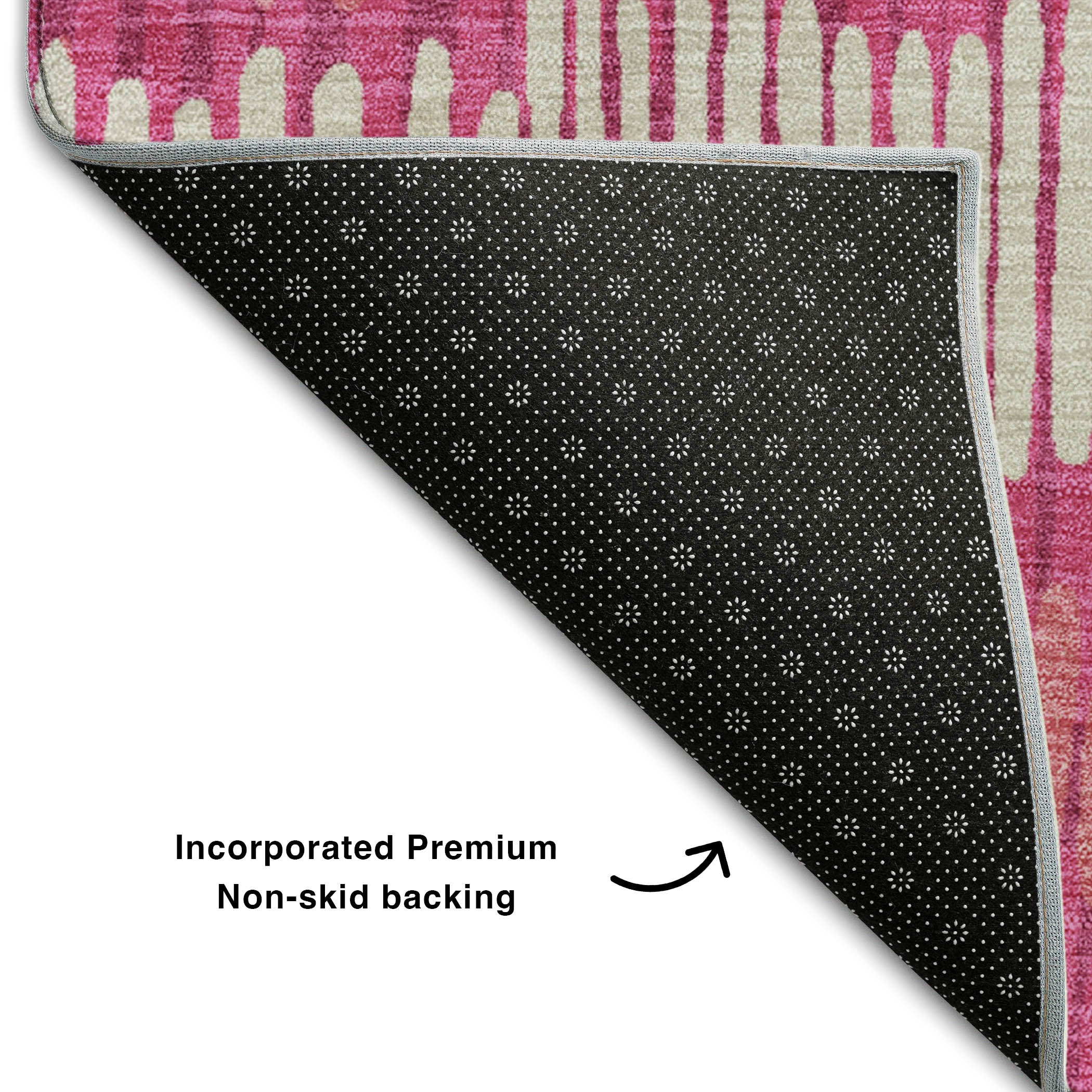 Lima Machine Washable Transitional Blush Pink Rug 1'8" x 2'6" #shape_Rectangle