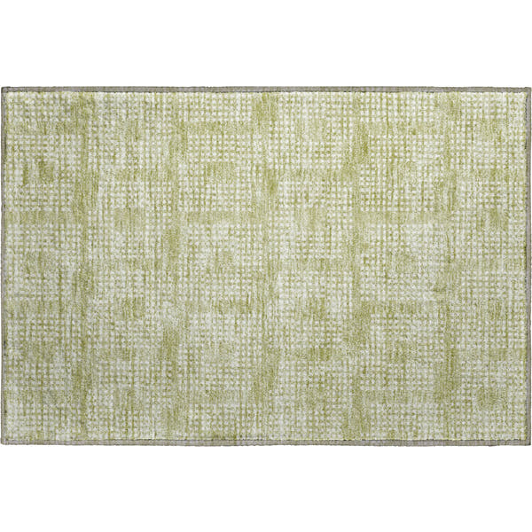 Valletta Machine Washable Transitional Aloe Green Rug 1'8" x 2'6"