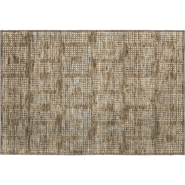 Valletta Machine Washable Transitional Brown Rug 1'8" x 2'6"