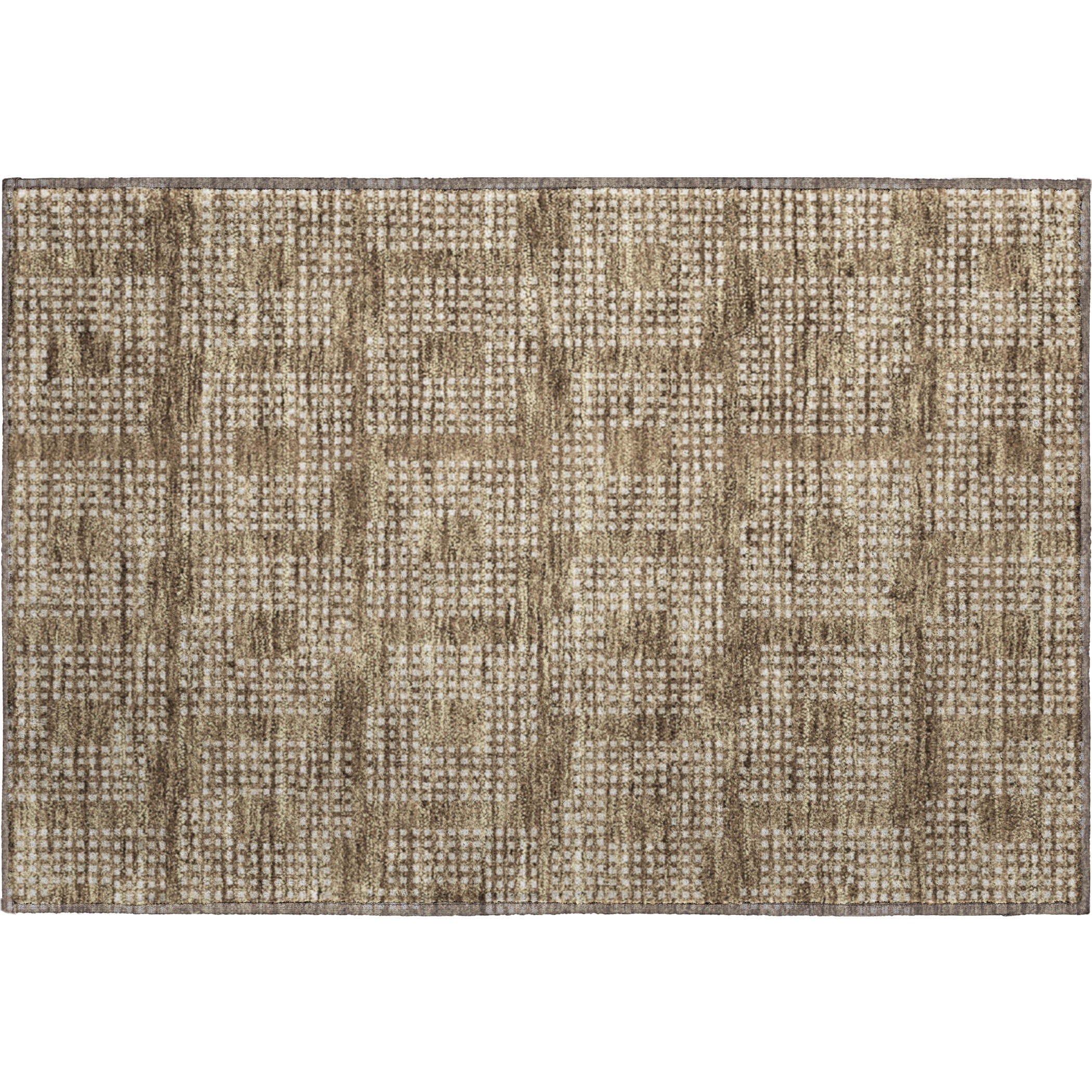Valletta Machine Washable Transitional Brown Rug 1'8" x 2'6" #shape_Rectangle