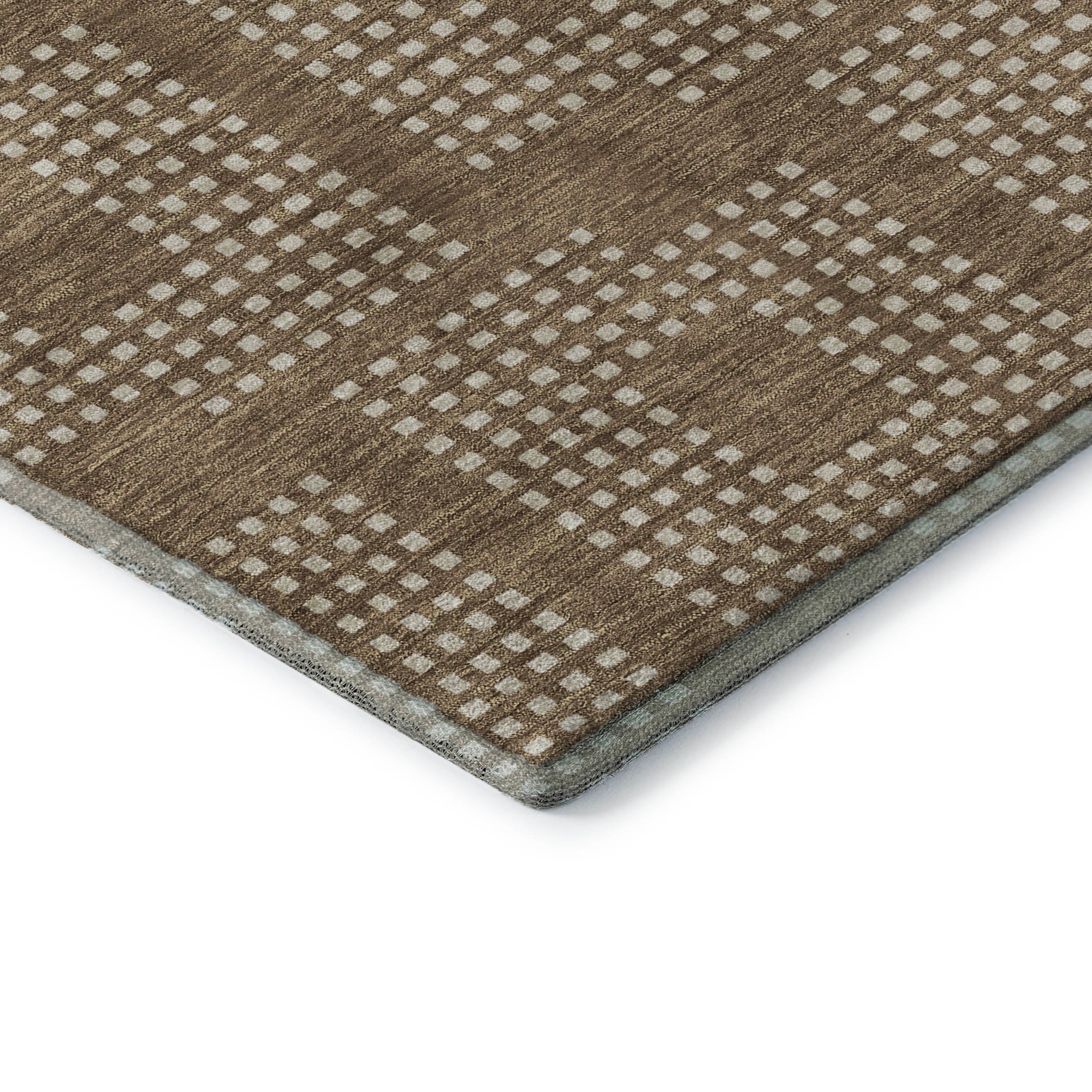Valletta Machine Washable Transitional Brown Rug 1'8" x 2'6" #shape_Rectangle