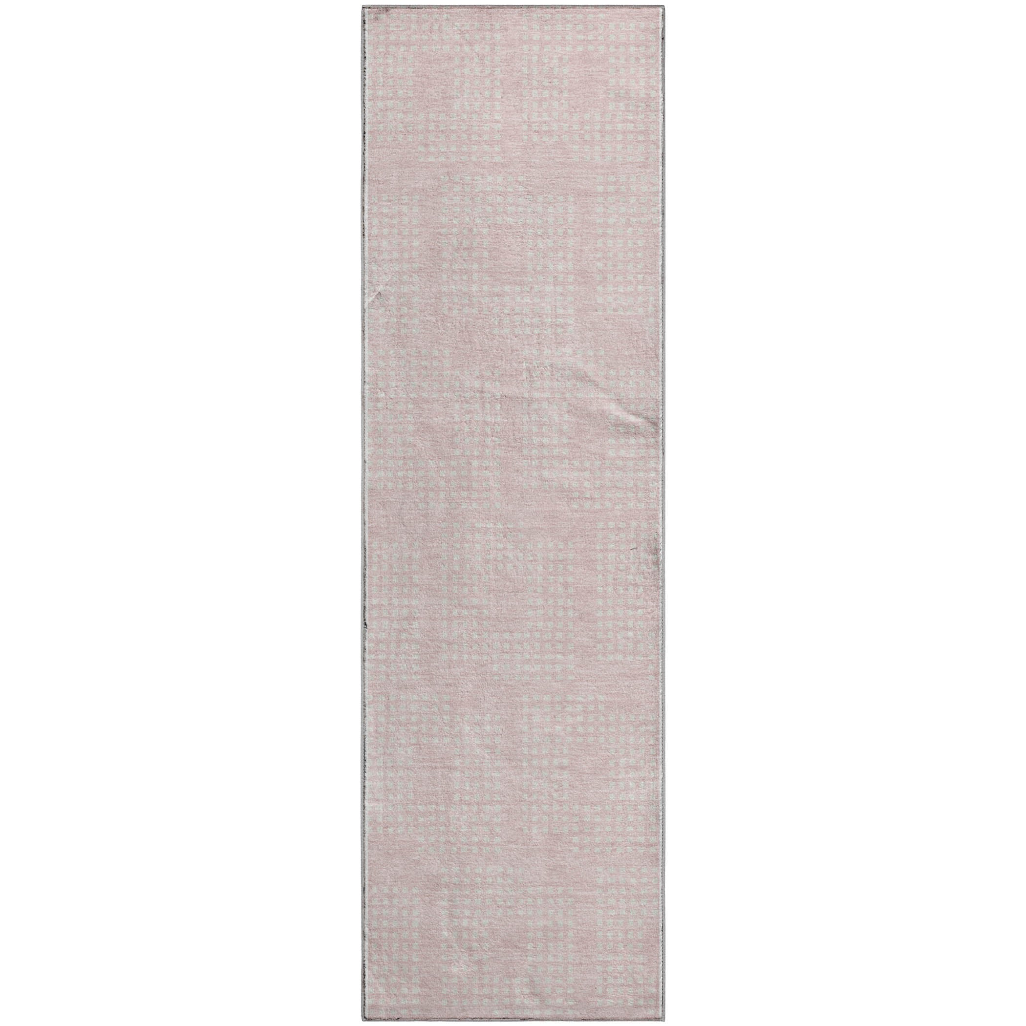 Valletta Machine Washable Transitional Pink Rug 2'3" x 7'6" #shape_Runner