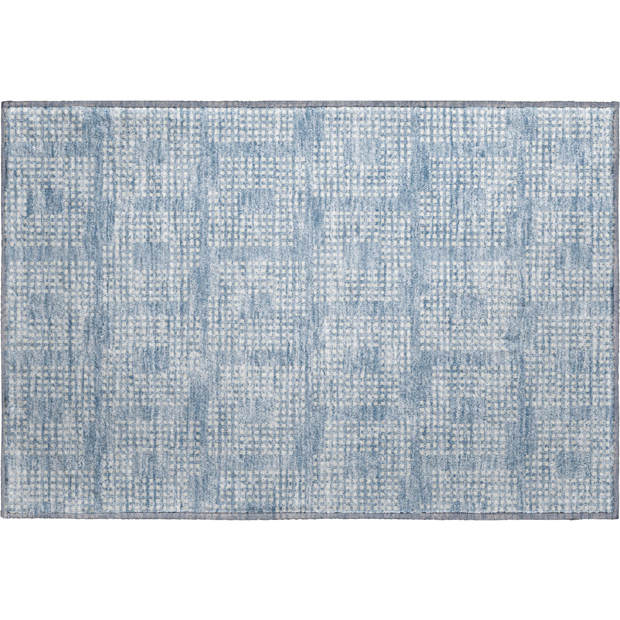 Valletta Machine Washable Transitional Sky Blue Rug 1'8" x 2'6" #shape_Rectangle