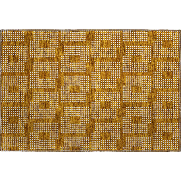 Valletta Machine Washable Transitional Terracotta Orange Rug 1'8" x 2'6"