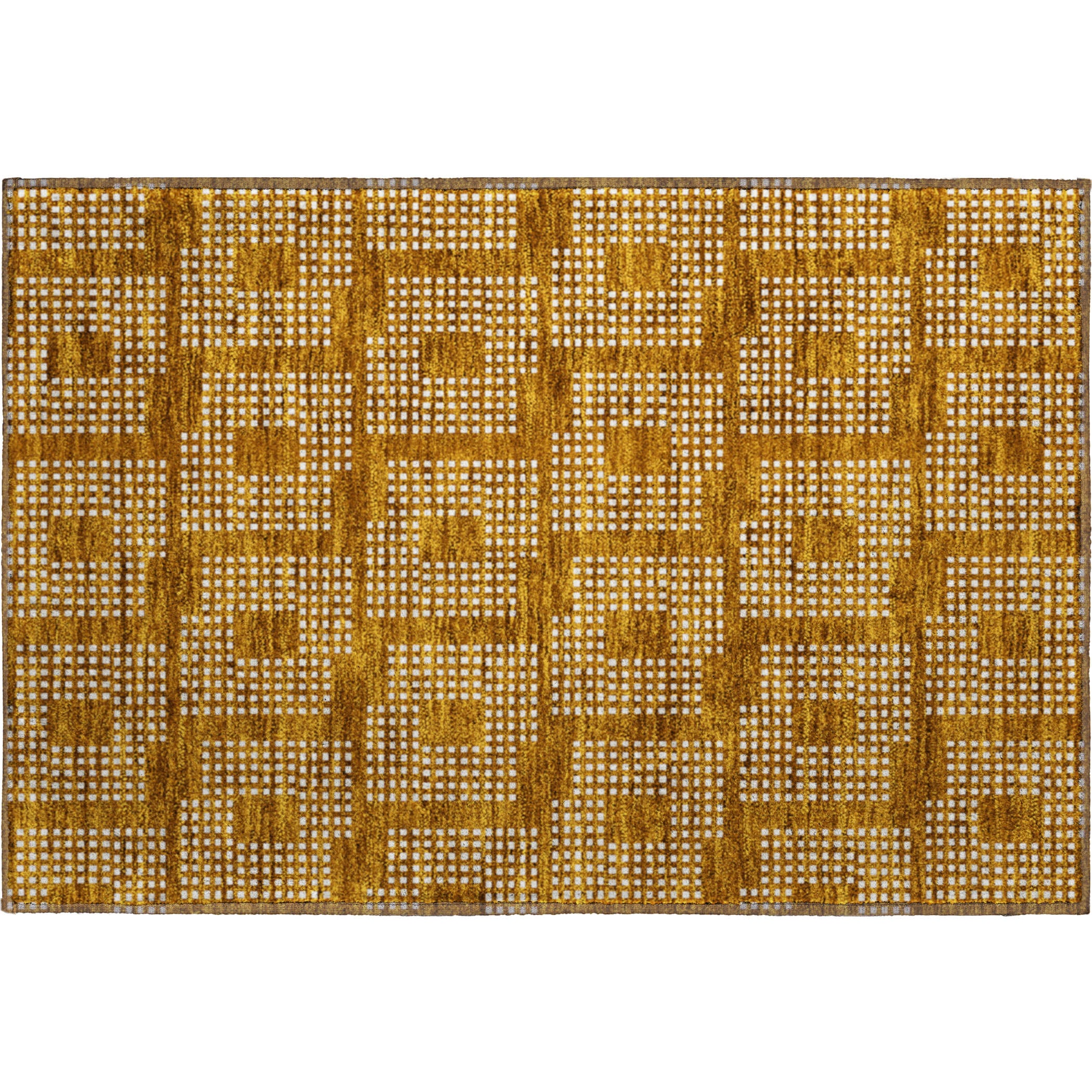 Valletta Machine Washable Transitional Terracotta Orange Rug 1'8" x 2'6" #shape_Rectangle