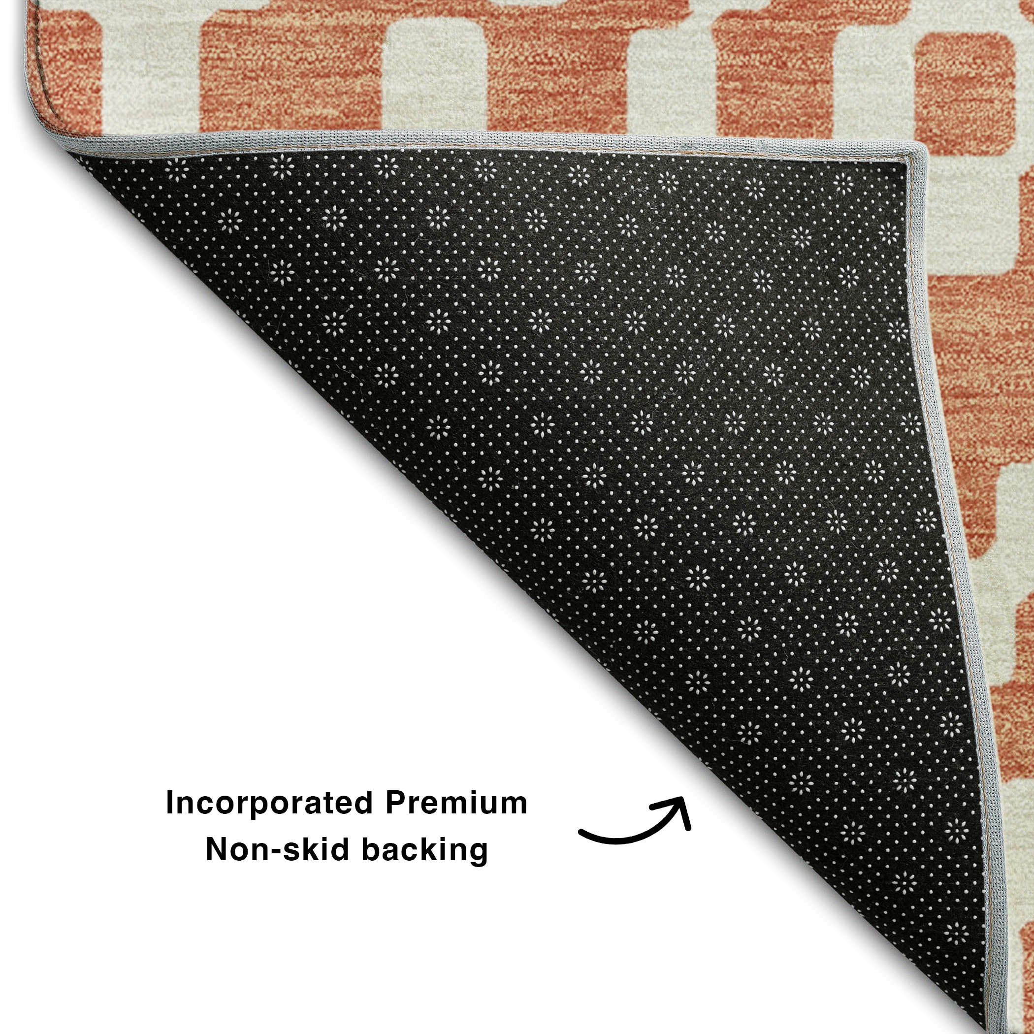 Reykjavik Machine Washable Transitional Salmon Orange Rug 1'8" x 2'6" #shape_Rectangle