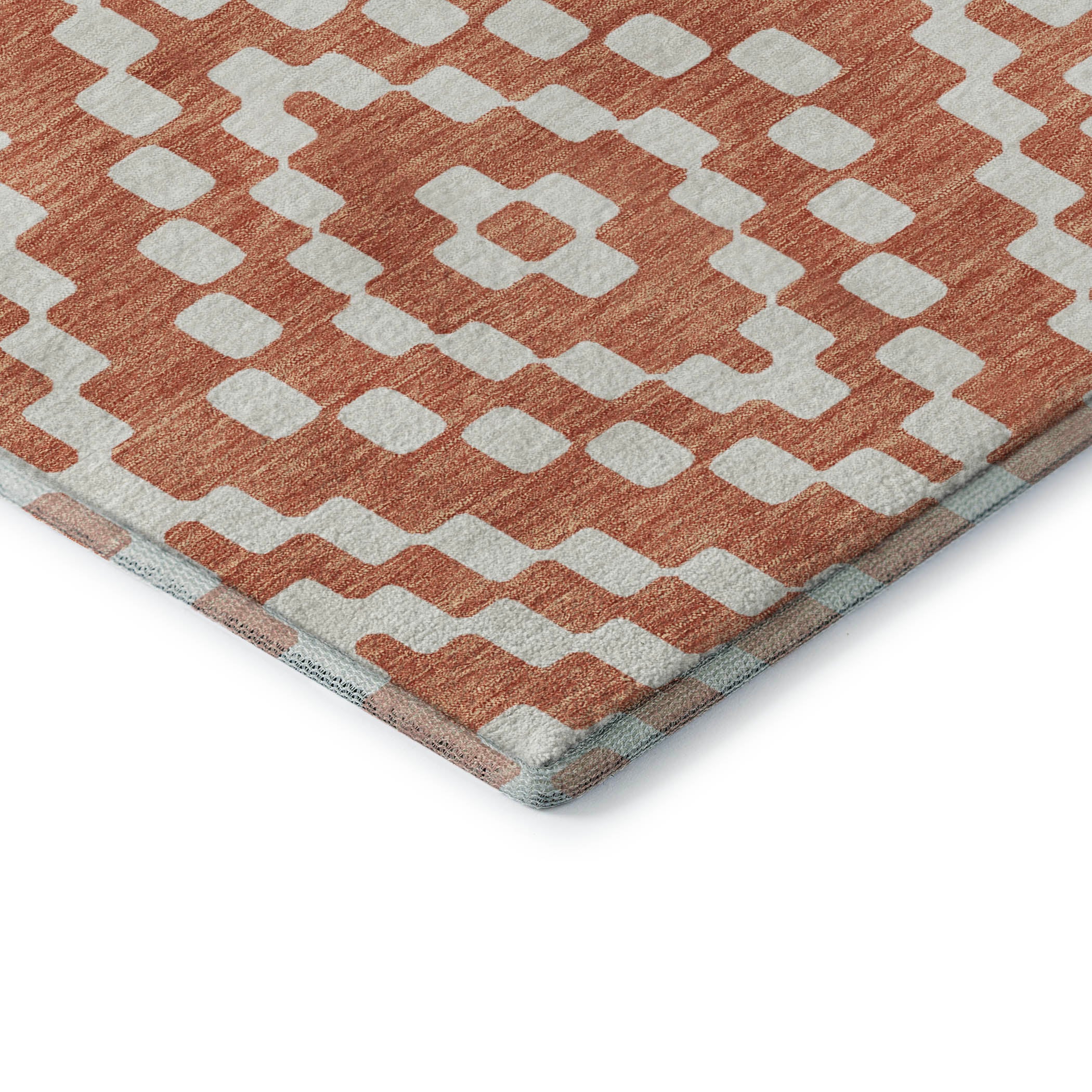 Reykjavik Machine Washable Transitional Salmon Orange Rug 1'8" x 2'6" #shape_Rectangle
