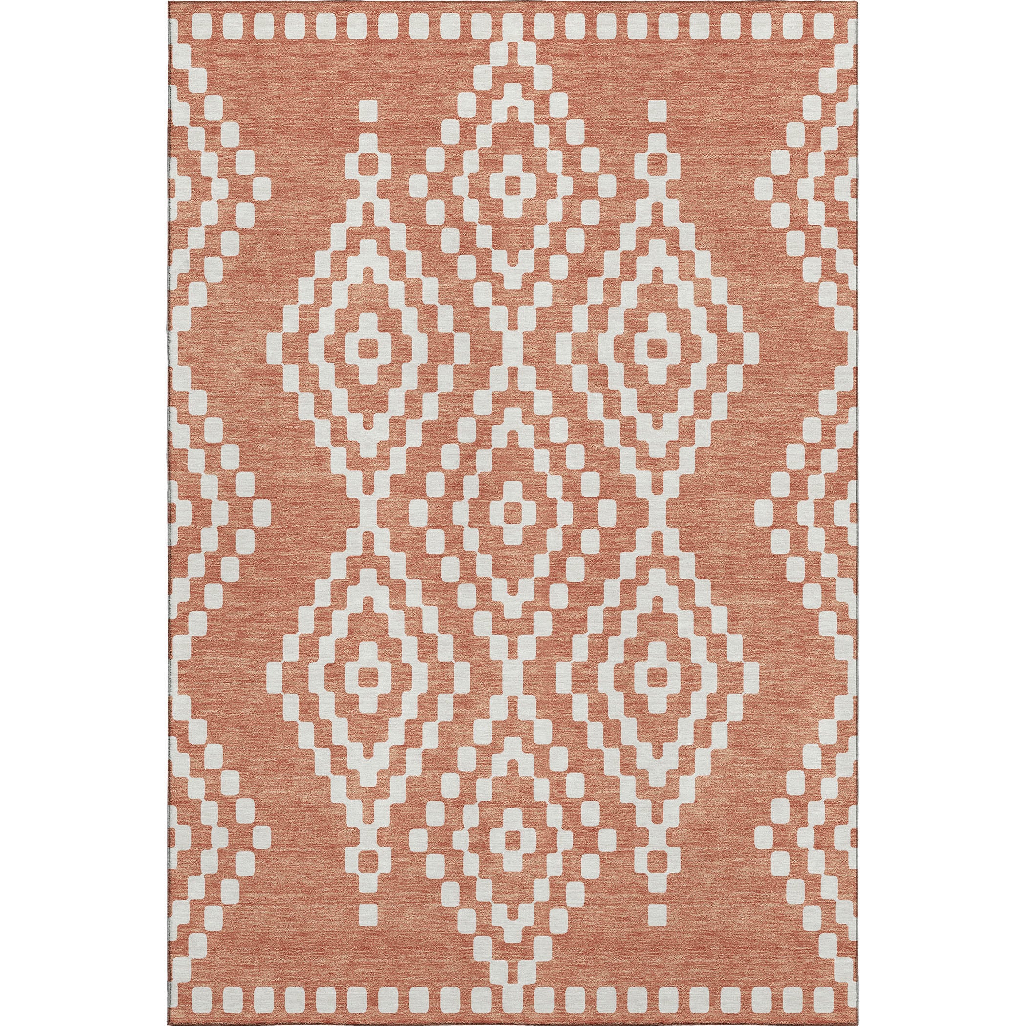 Reykjavik Machine Washable Transitional Salmon Orange Rug 2'6" x 3'10" #shape_Rectangle