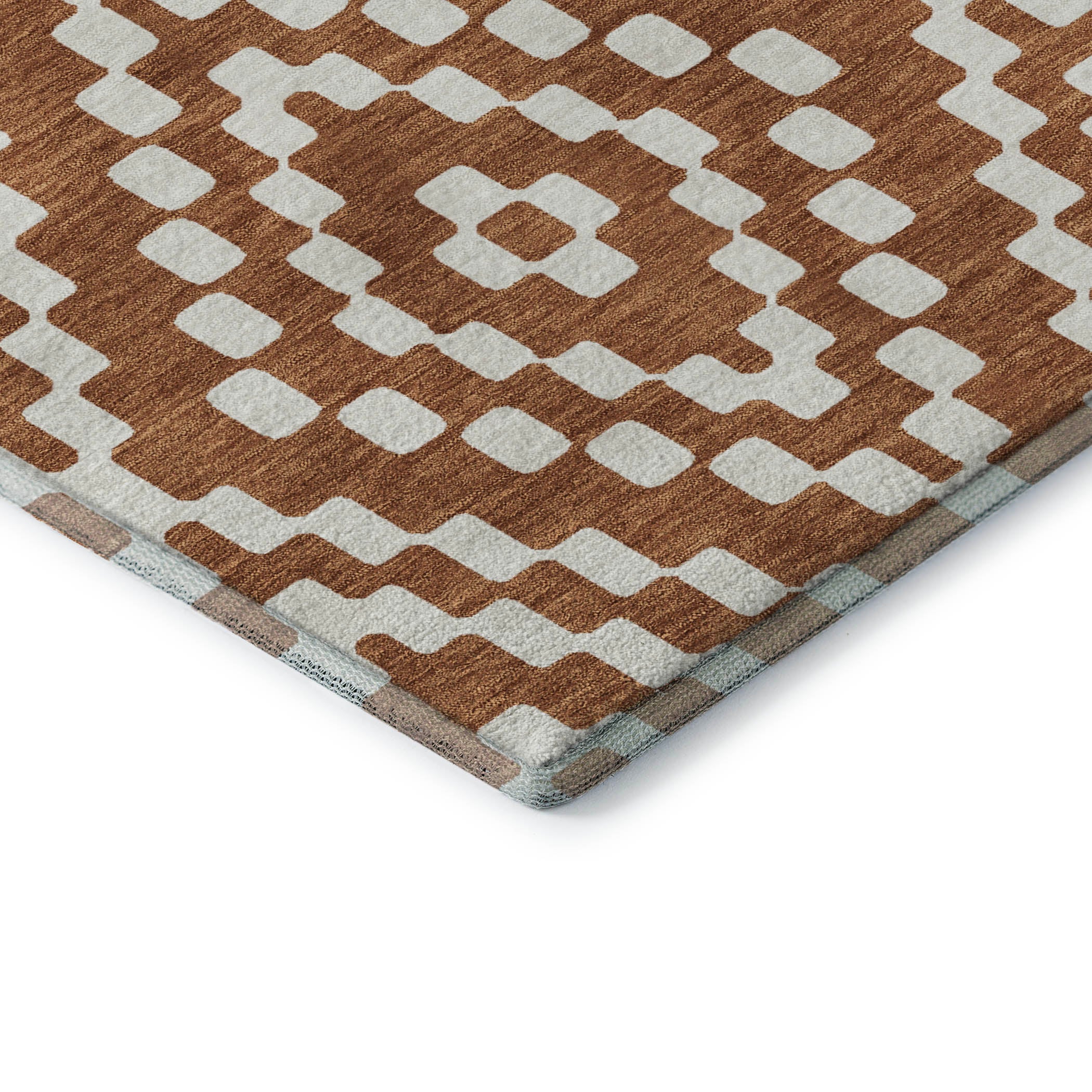 Reykjavik Machine Washable Transitional Terracotta Orange Rug 1'8" x 2'6" #shape_Rectangle