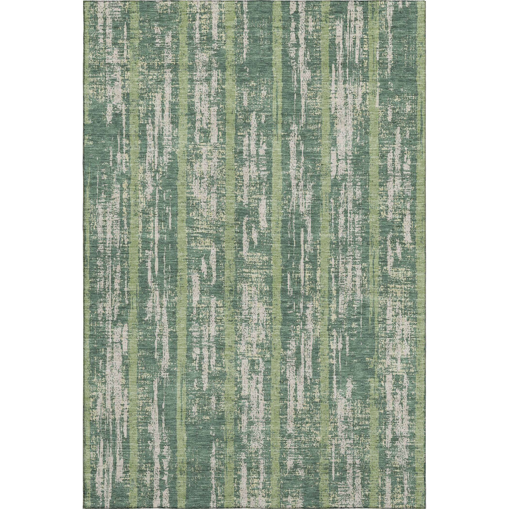 Seoul Machine Washable Transitional Green Rug 2'6" x 3'10" #shape_Rectangle